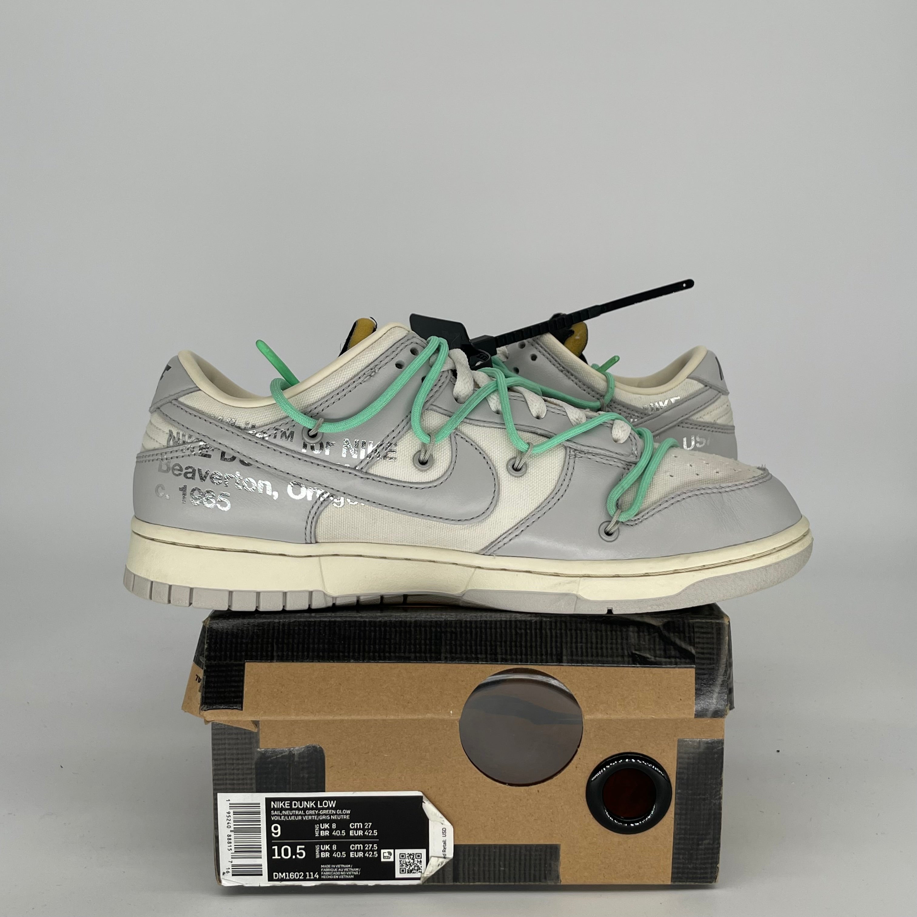 NIKE DUNK LOW OFF WHITE LOT 4 SIZE 9 DM1602-114