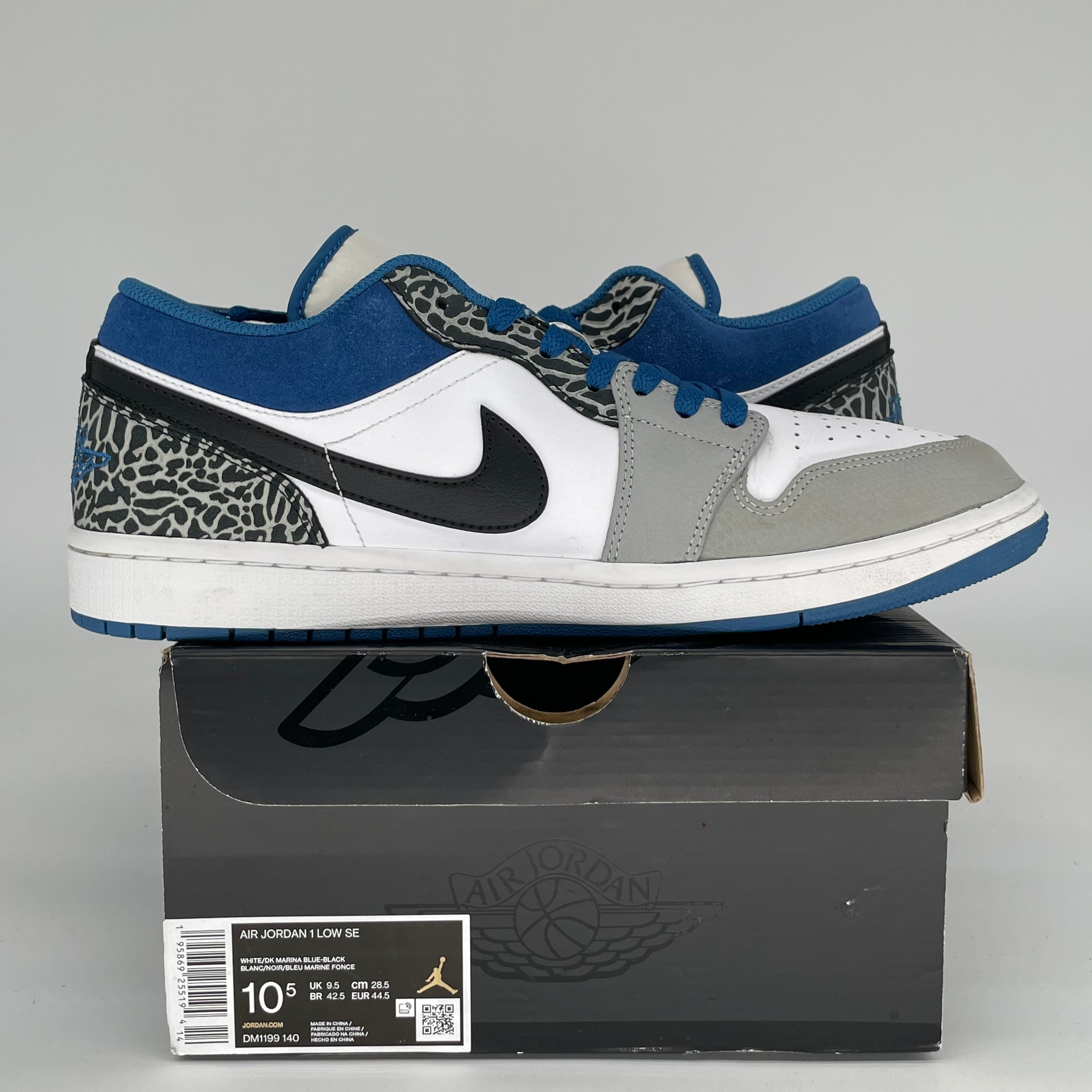 AIR JORDAN 1 LOW TRUE BLUE SIZE 10.5 DM1199-140