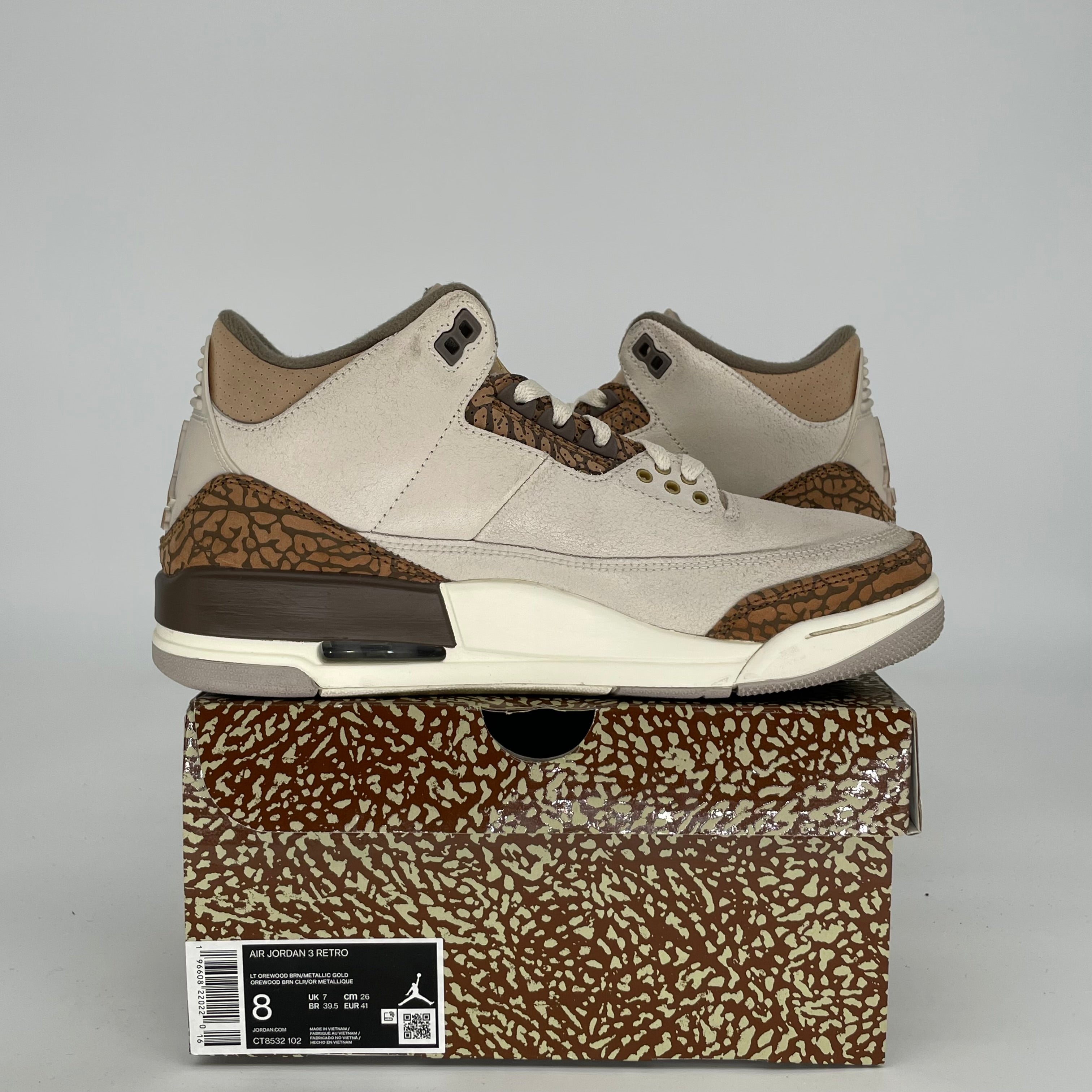 AIR JORDAN 3 PALOMINO SIZE 8 CT8532-102