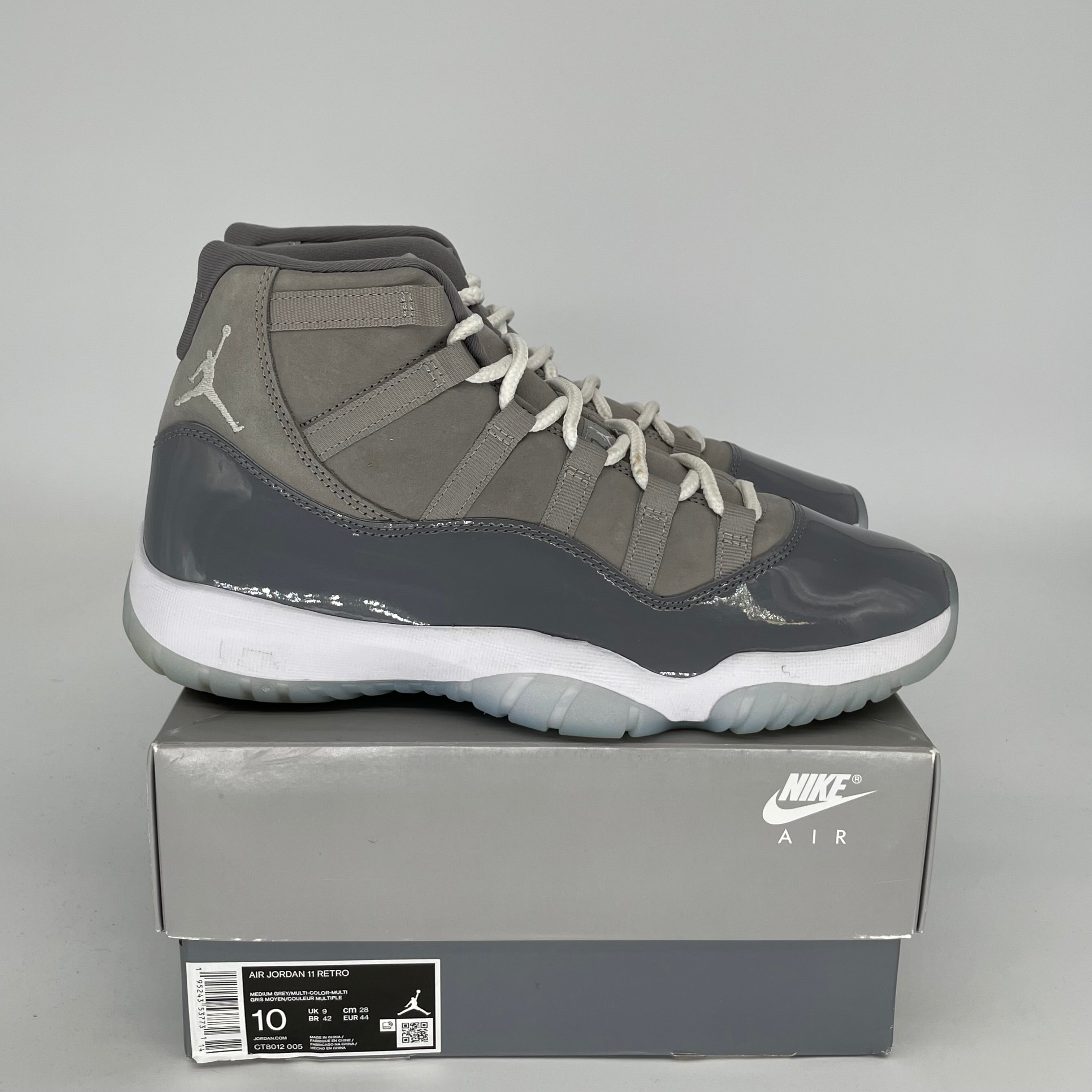 AIR JORDAN 11 COOL GREY SIZE 10 CT8012-005