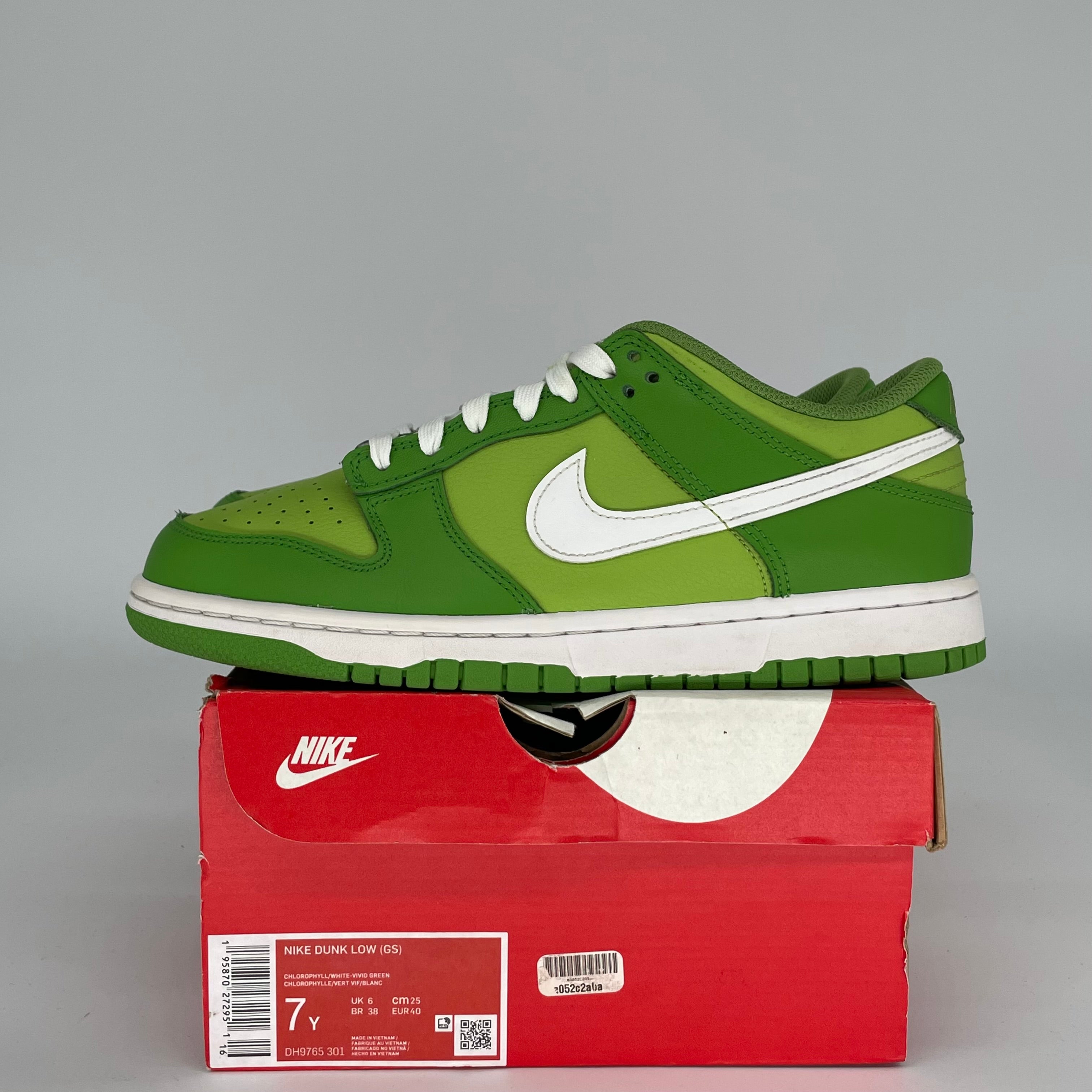 NIKE DUNK LOW CHLOROPHYLL SIZE 7 DH9765-301