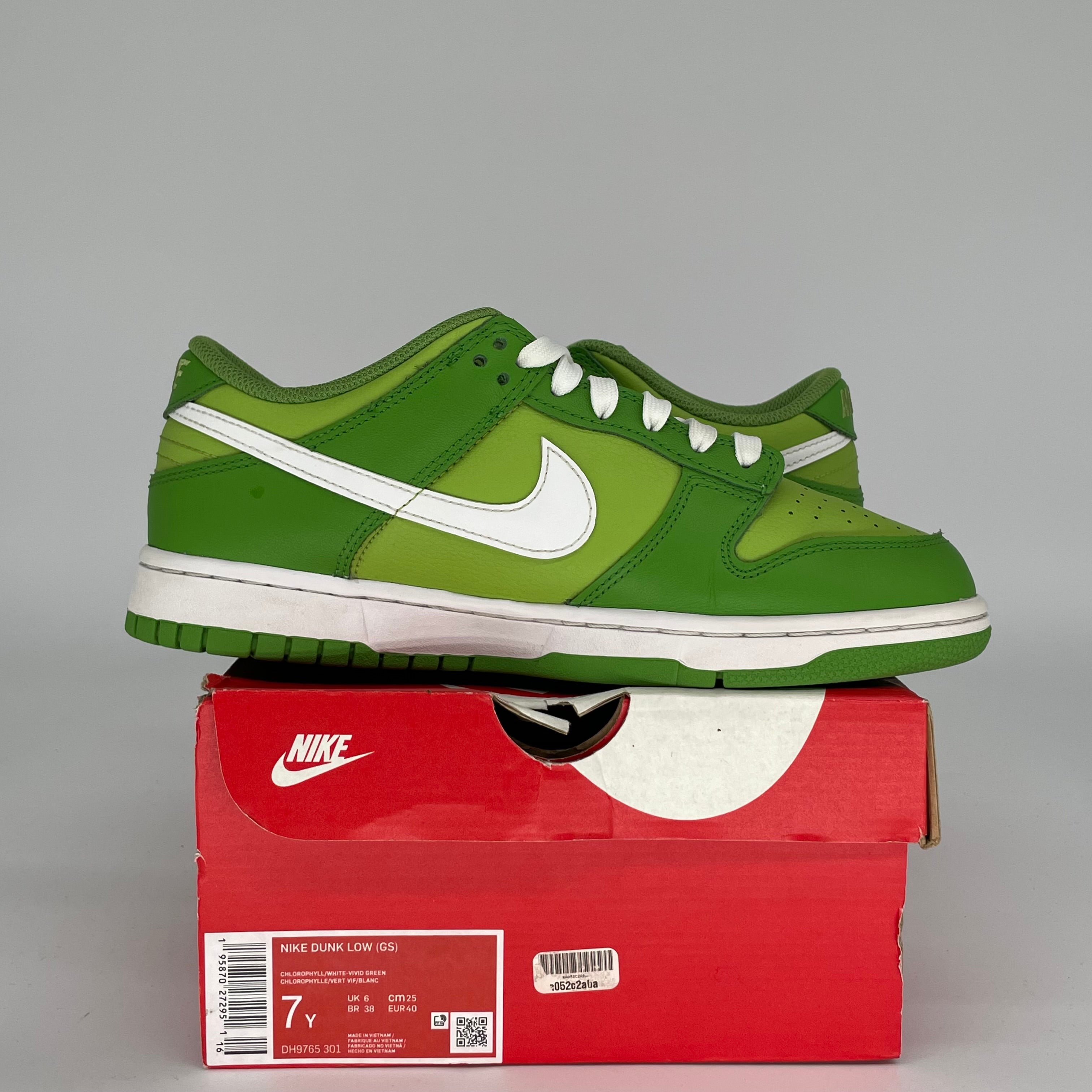 NIKE DUNK LOW CHLOROPHYLL SIZE 7 DH9765-301