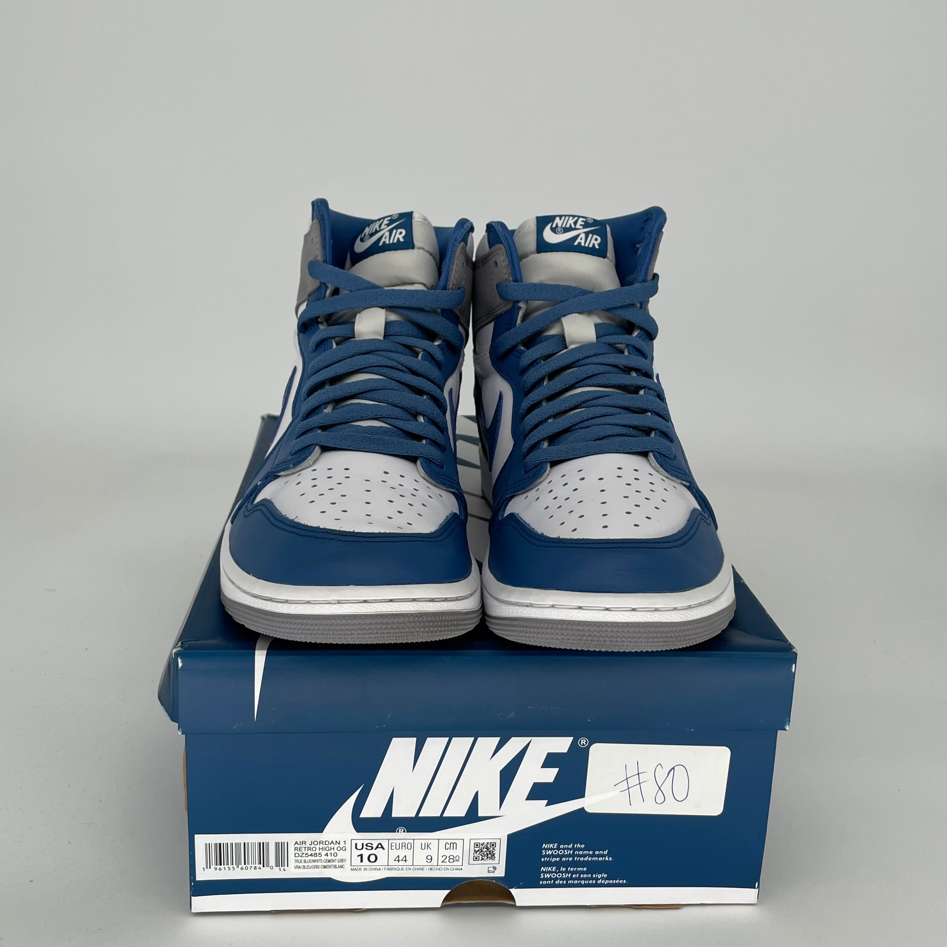 AIR JORDAN 1 TRUE BLUE SIZE 10 DZ5485-410