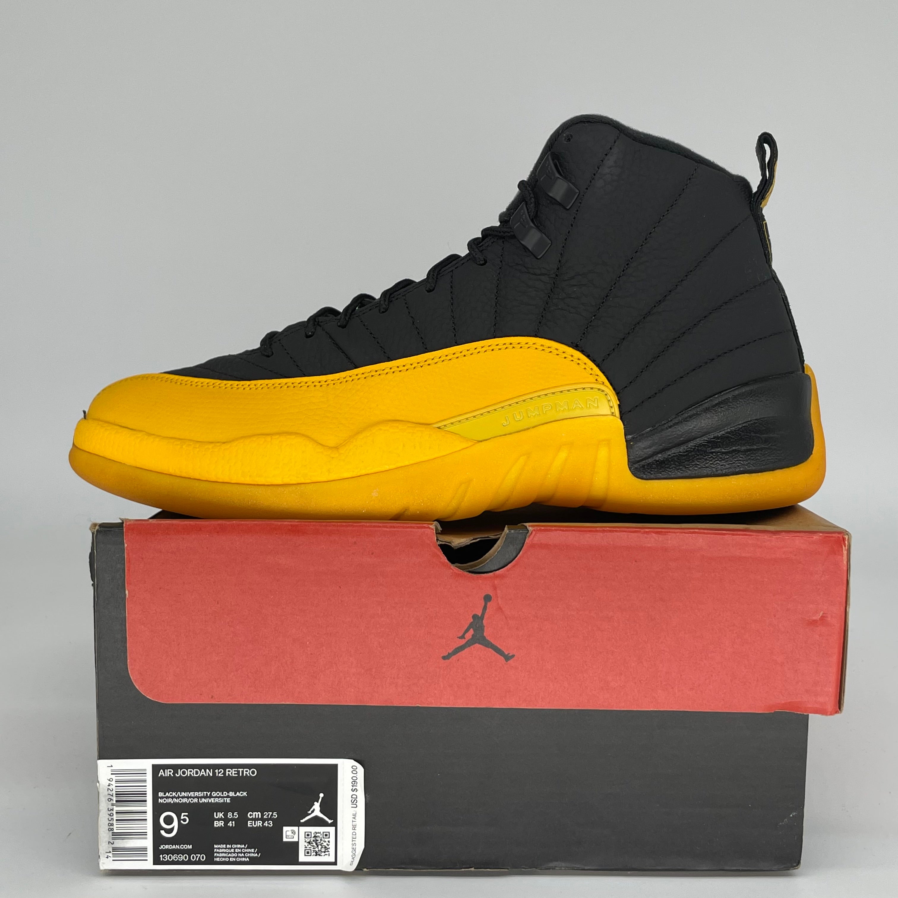 AIR JORDAN 12 UNIVERSITY GOLD SIZE 9.5 130690-070