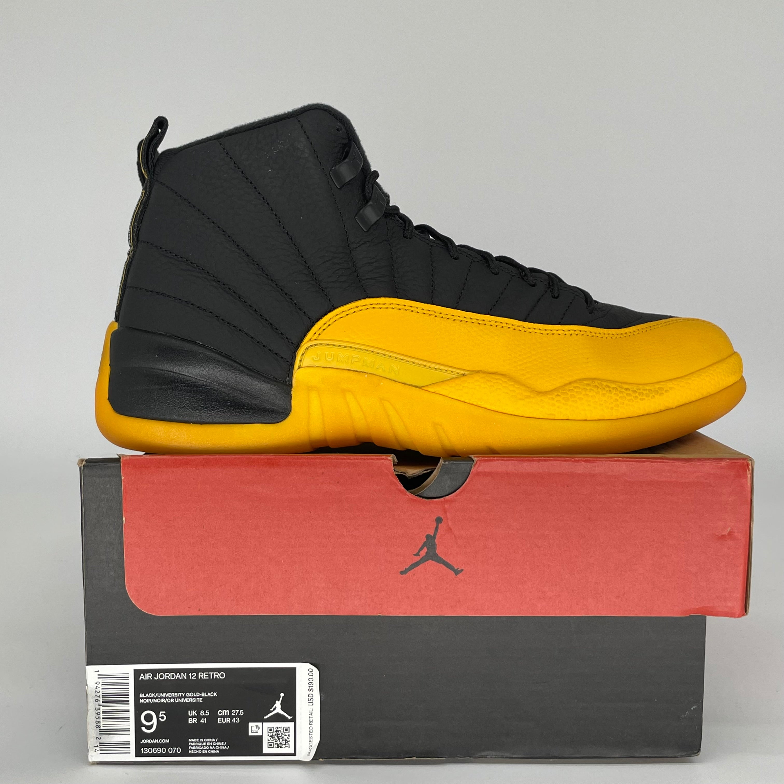 AIR JORDAN 12 UNIVERSITY GOLD SIZE 9.5 130690-070