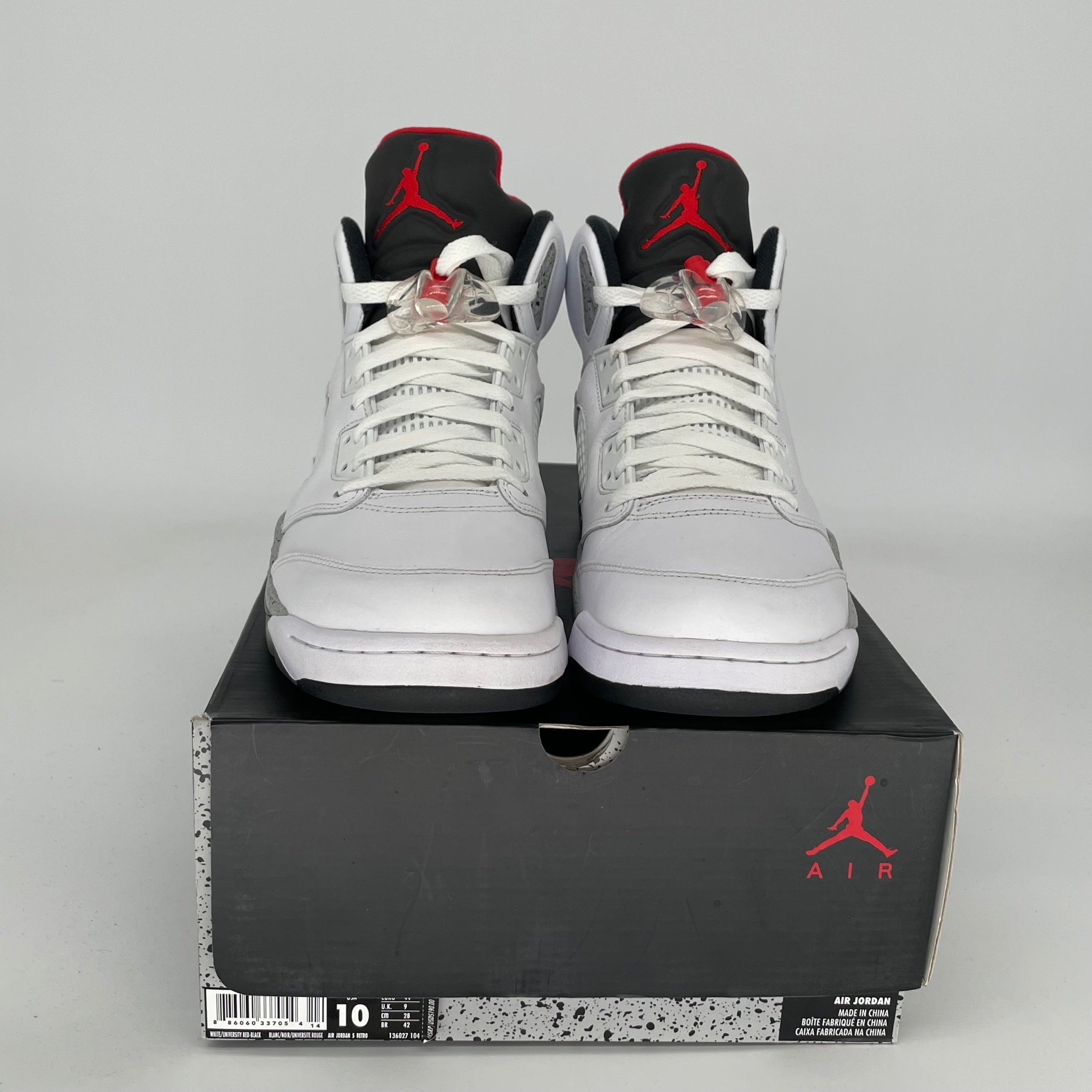 AIR JORDAN 5 WHITE CEMENT SIZE 10 136027-104