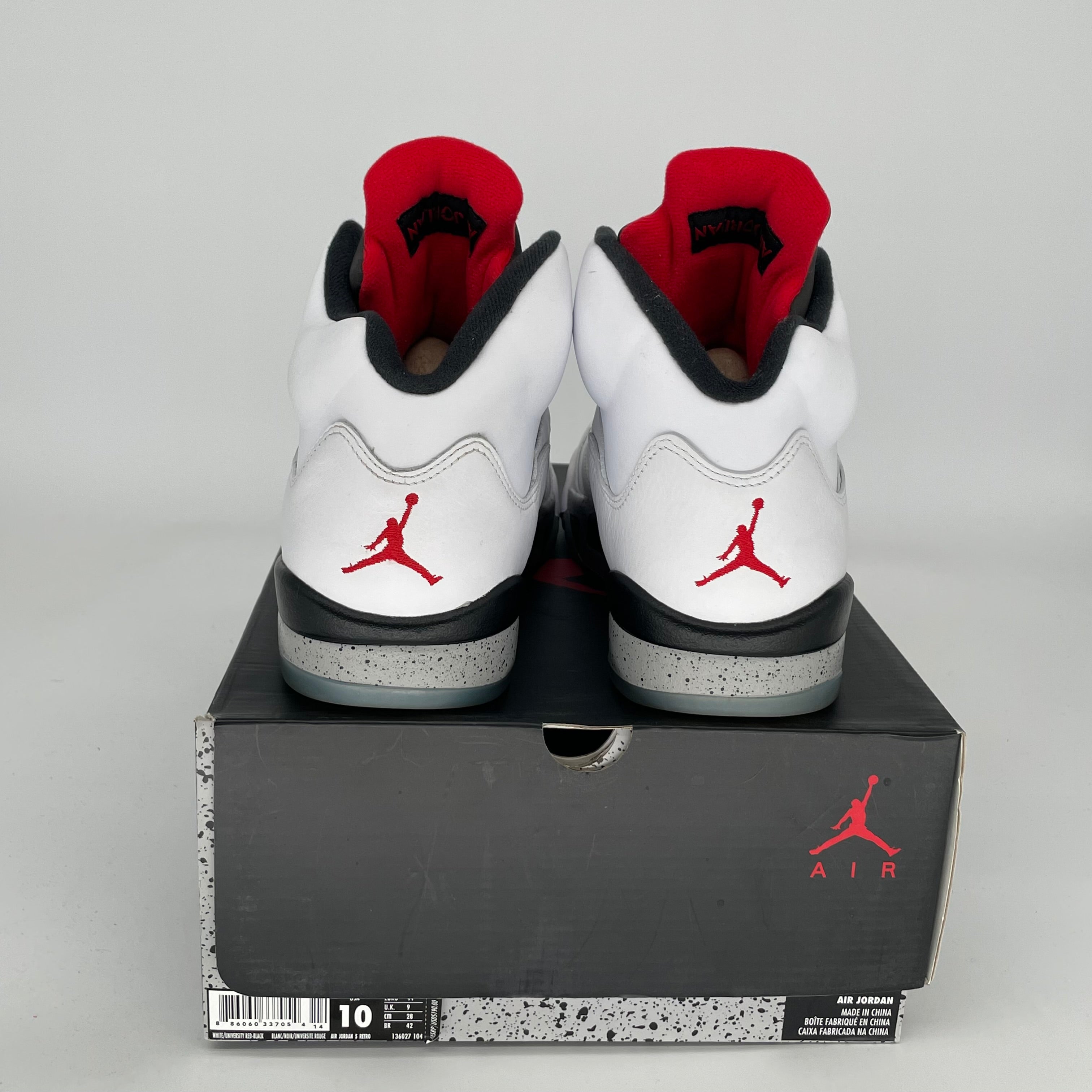 AIR JORDAN 5 WHITE CEMENT SIZE 10 136027-104