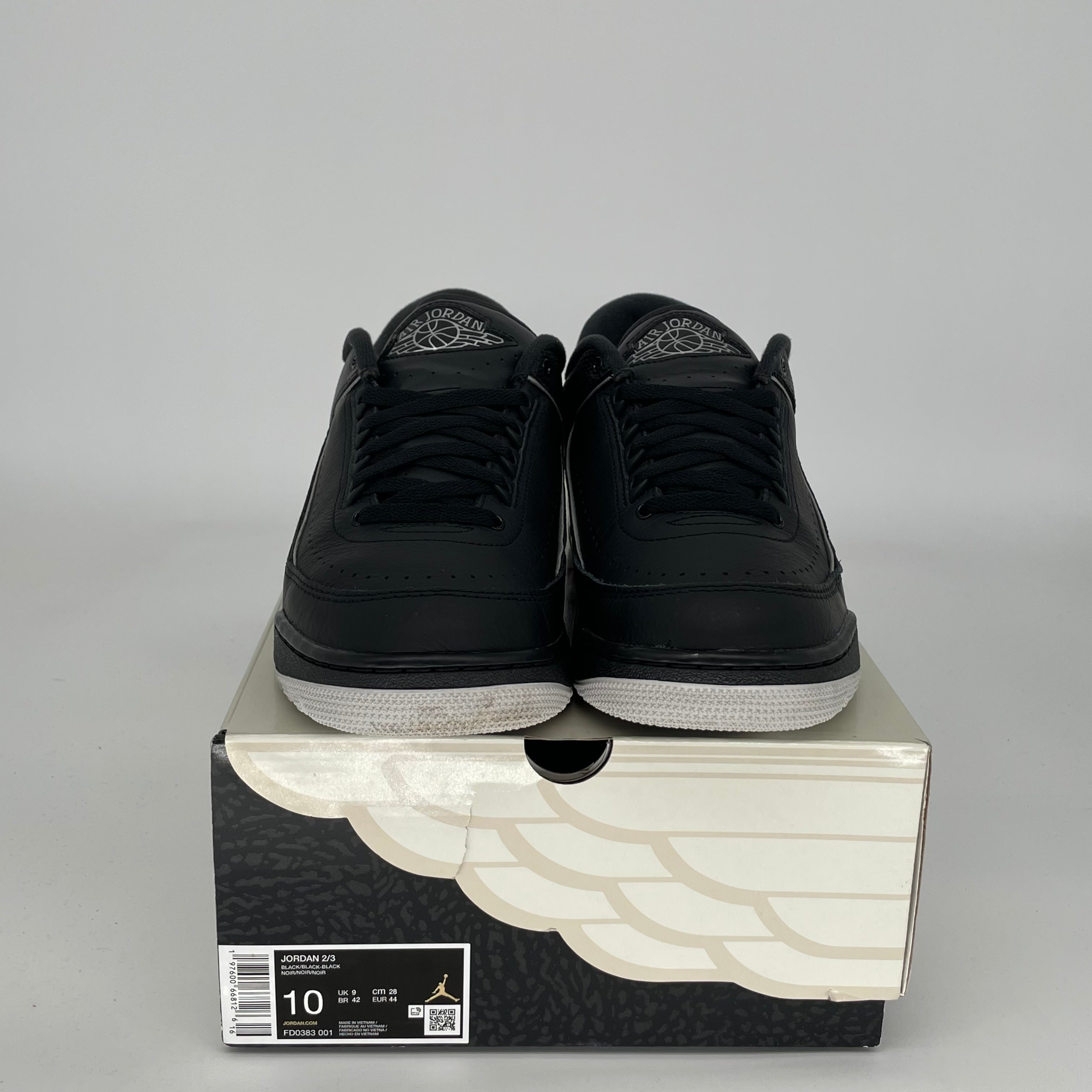 AIR JORDAN 2/3 BLACK METLLAIC SILVER SIZE 10 FD0383-001