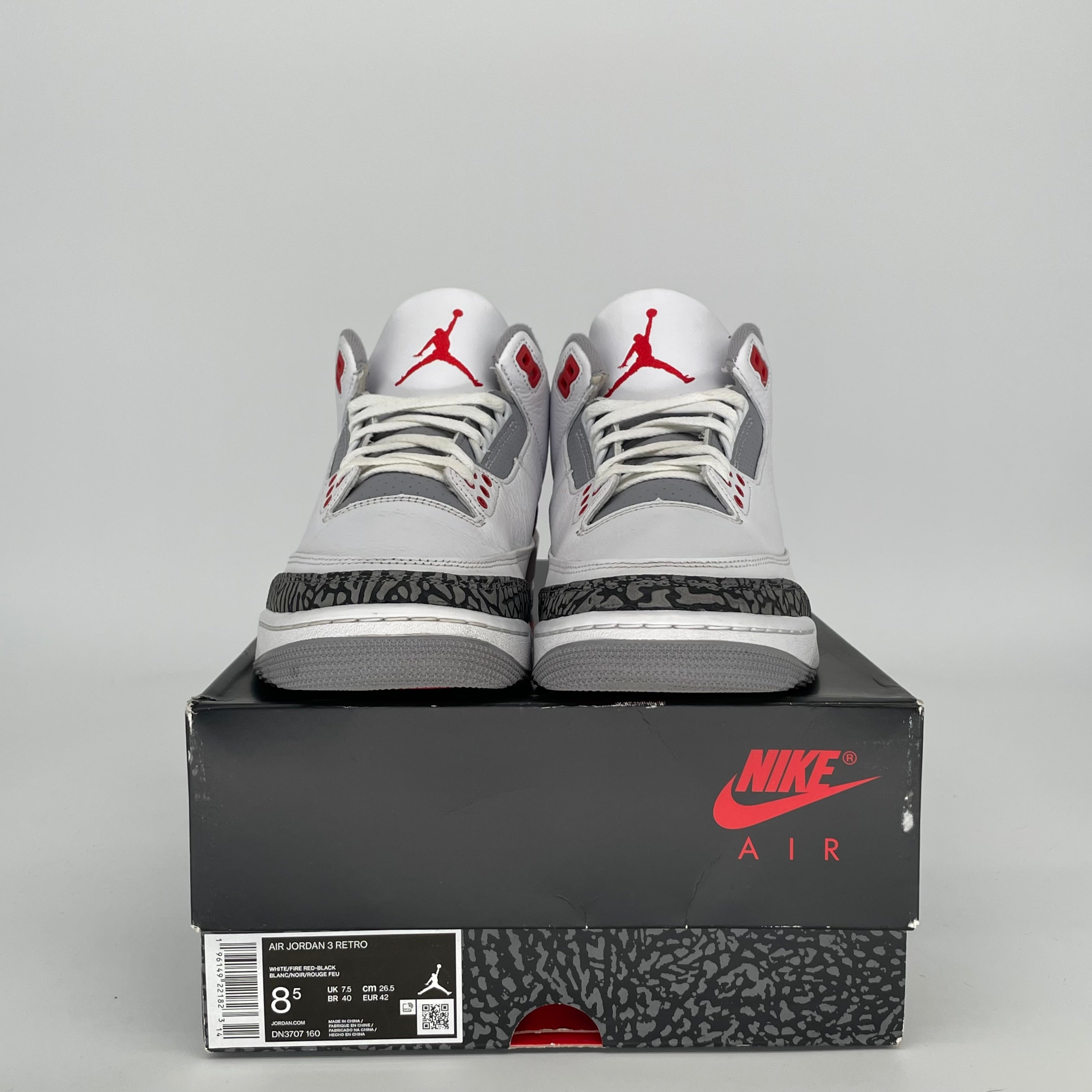 AIR JORDAN 3 FIRE RED SIZE 8.5 DN3707-160