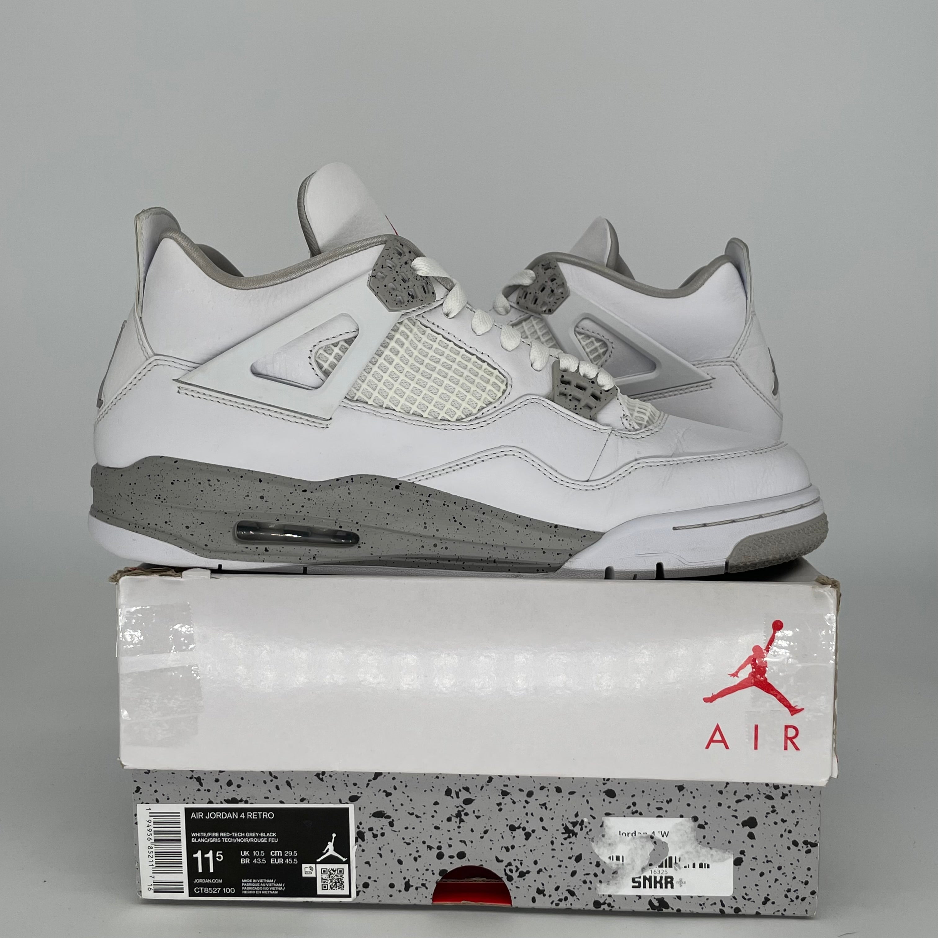 AIR JORDAN 4 WHITE OREO SIZE 11.5 CT8527-100