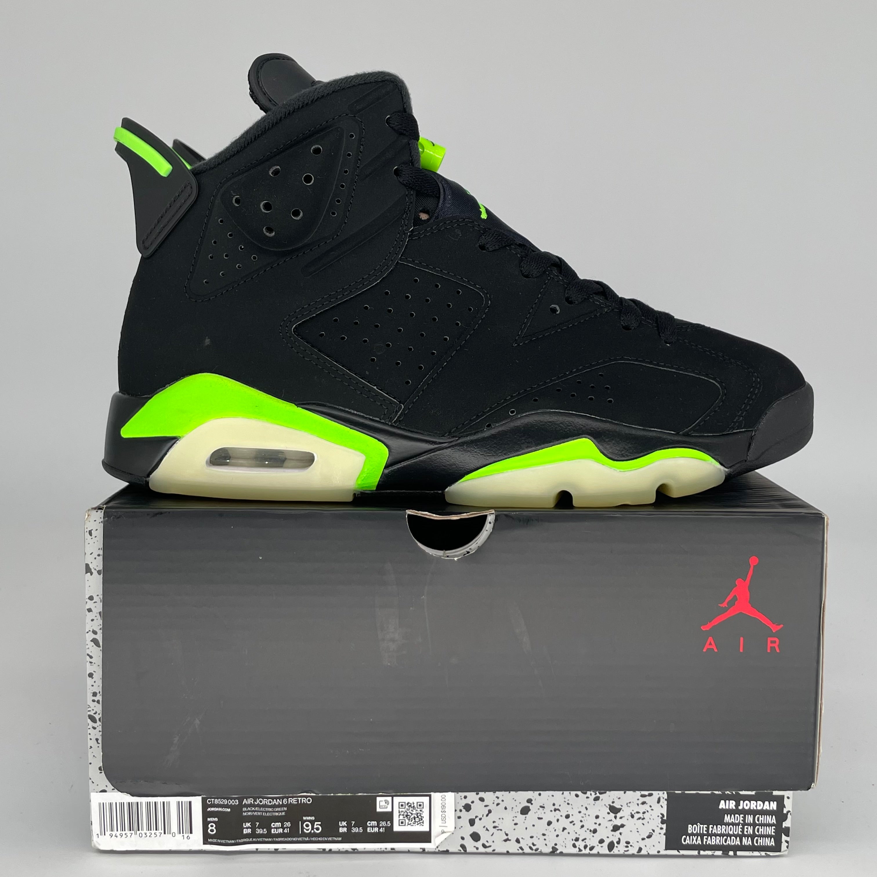 AIR JORDAN 6 ELECTRIC GREEN SIZE 8 CT8529-003