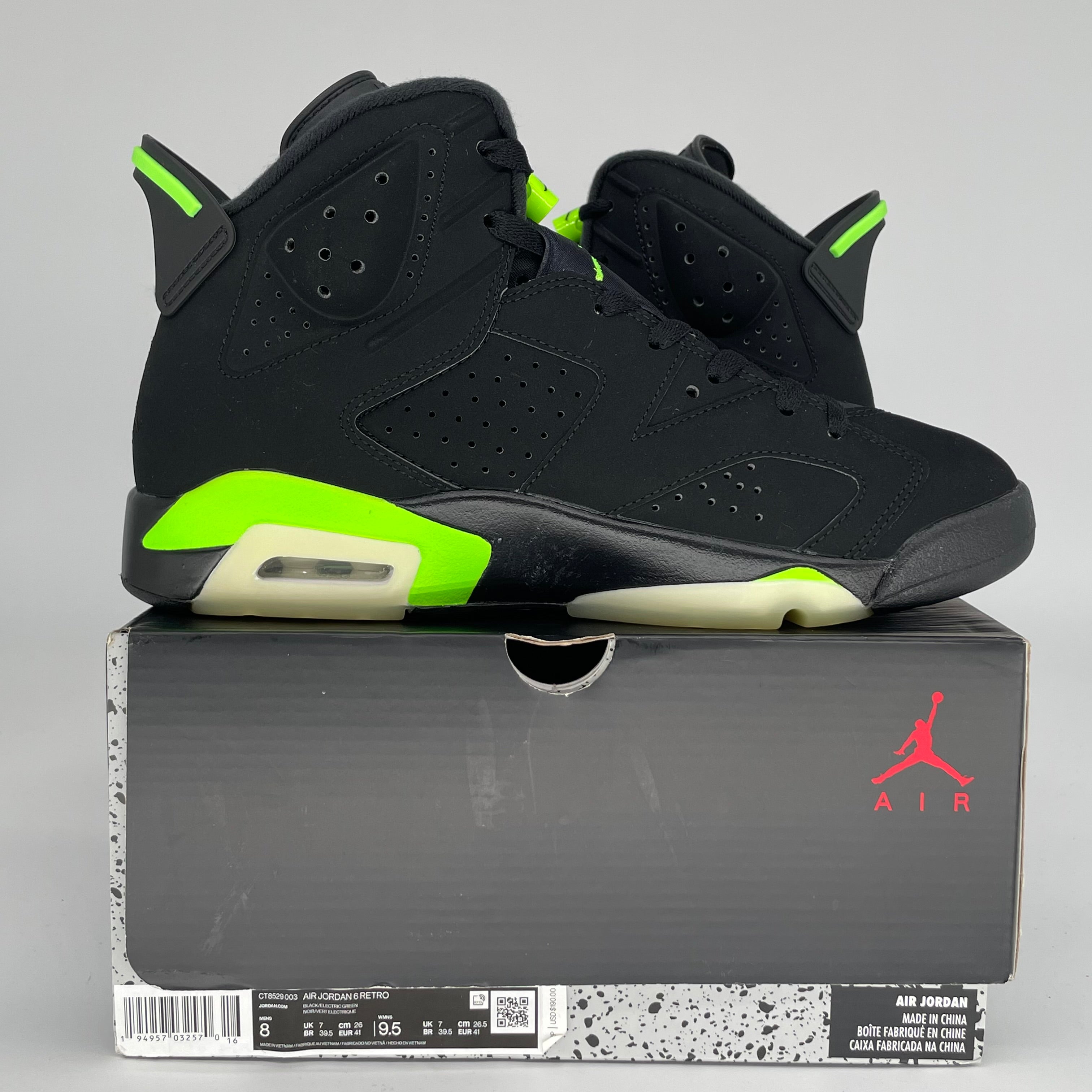 AIR JORDAN 6 ELECTRIC GREEN SIZE 8 CT8529-003