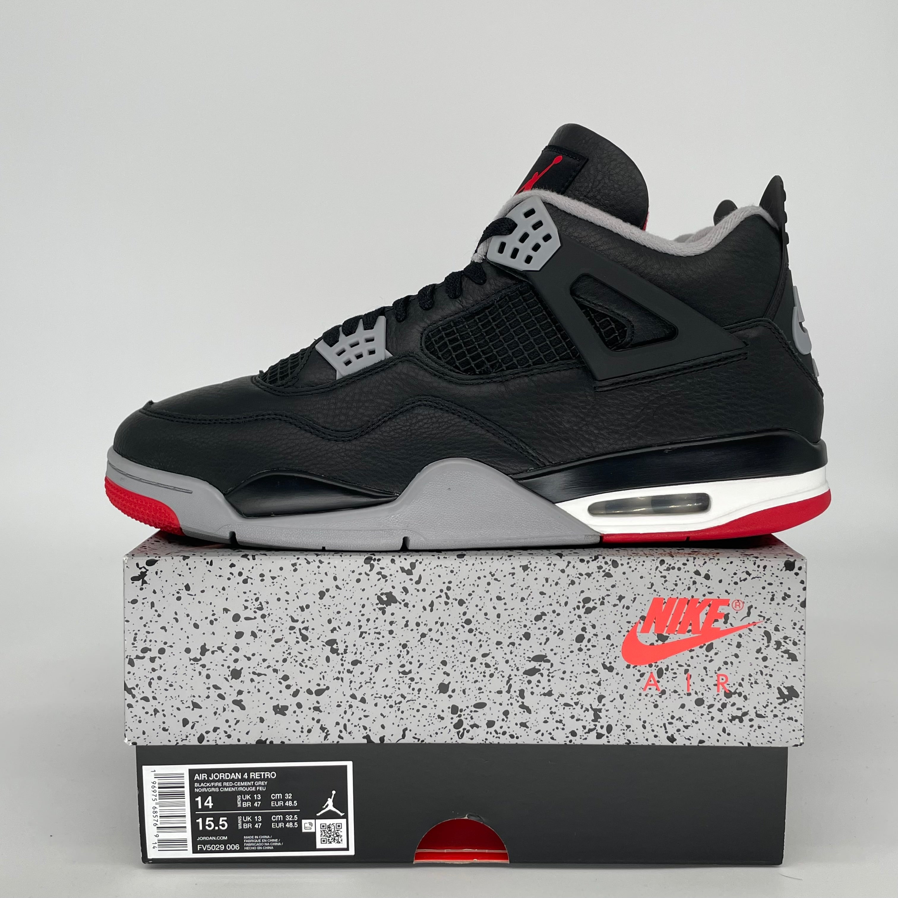 AIR JORDAN 4 BRED REIMAGINED SIZE 14 FV5029-006