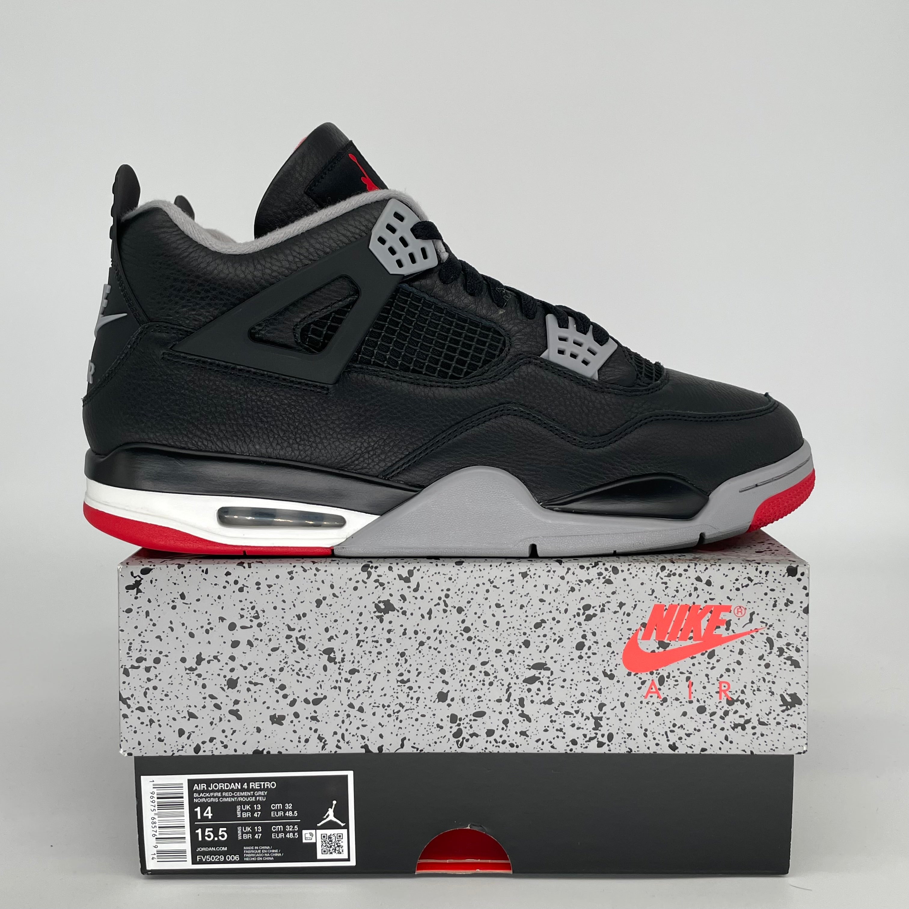 AIR JORDAN 4 BRED REIMAGINED SIZE 14 FV5029-006