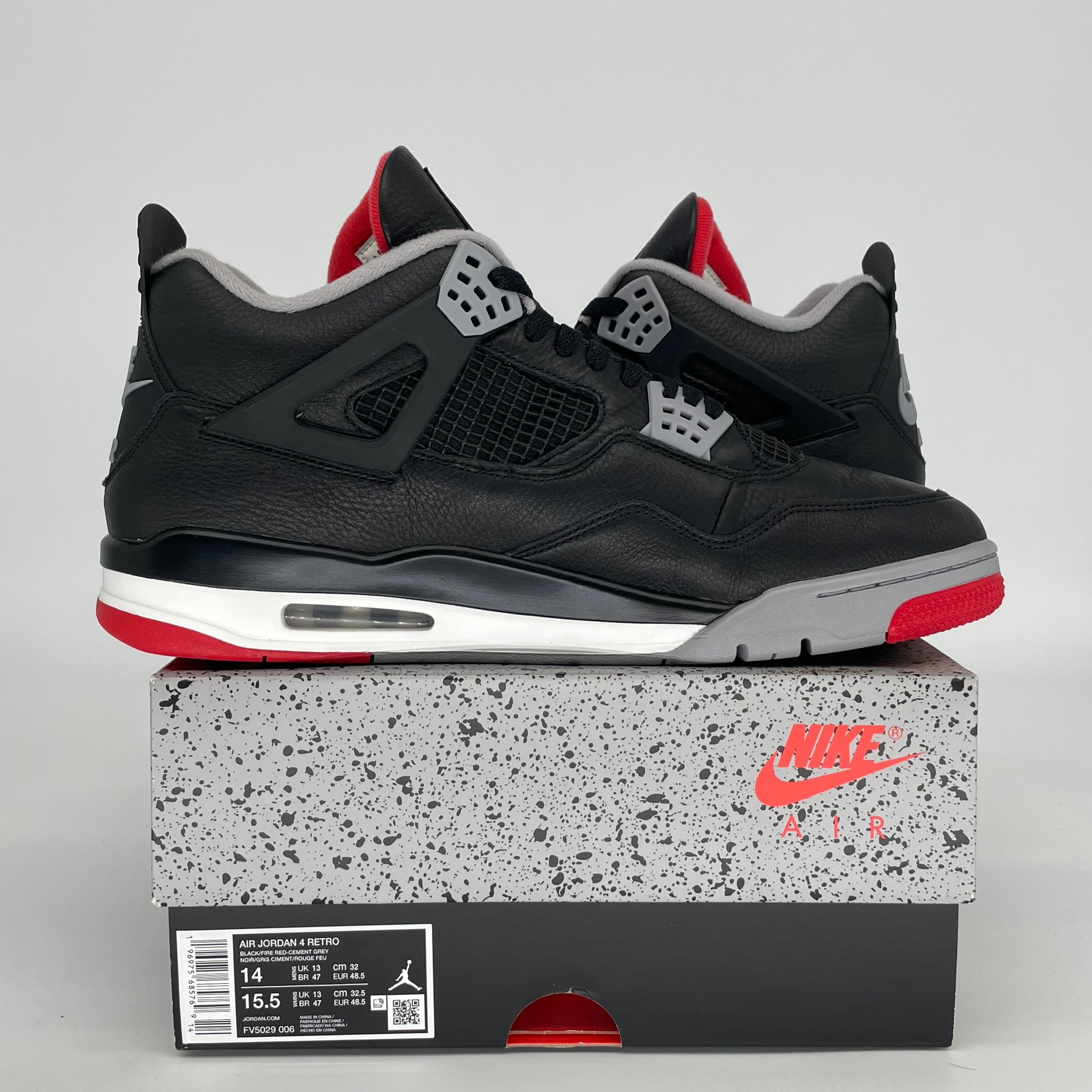 AIR JORDAN 4 BRED REIMAGINED SIZE 14 FV5029-006