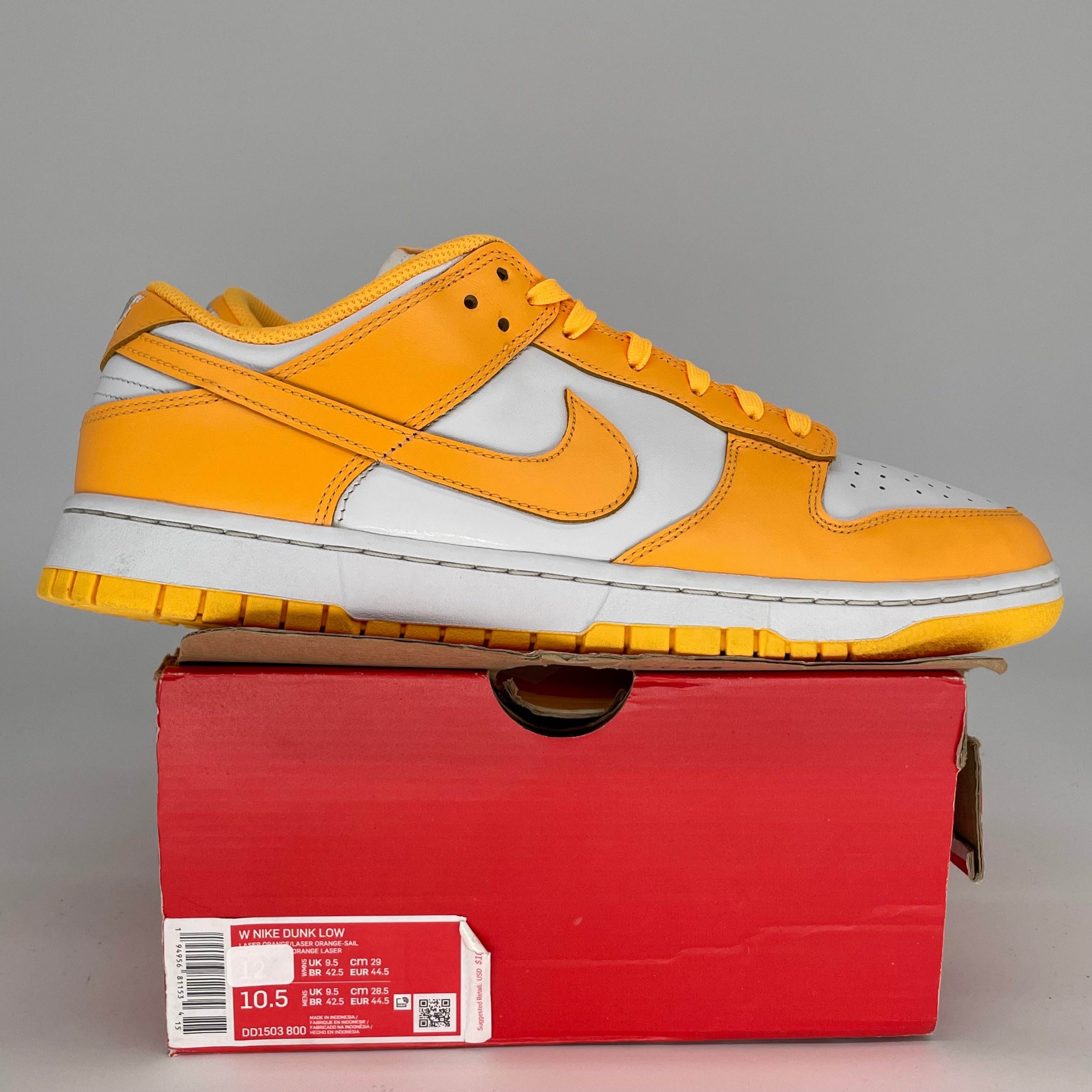 NIKE DUNK LOW LASER ORANGE W SIZE10.5 DD1503-800