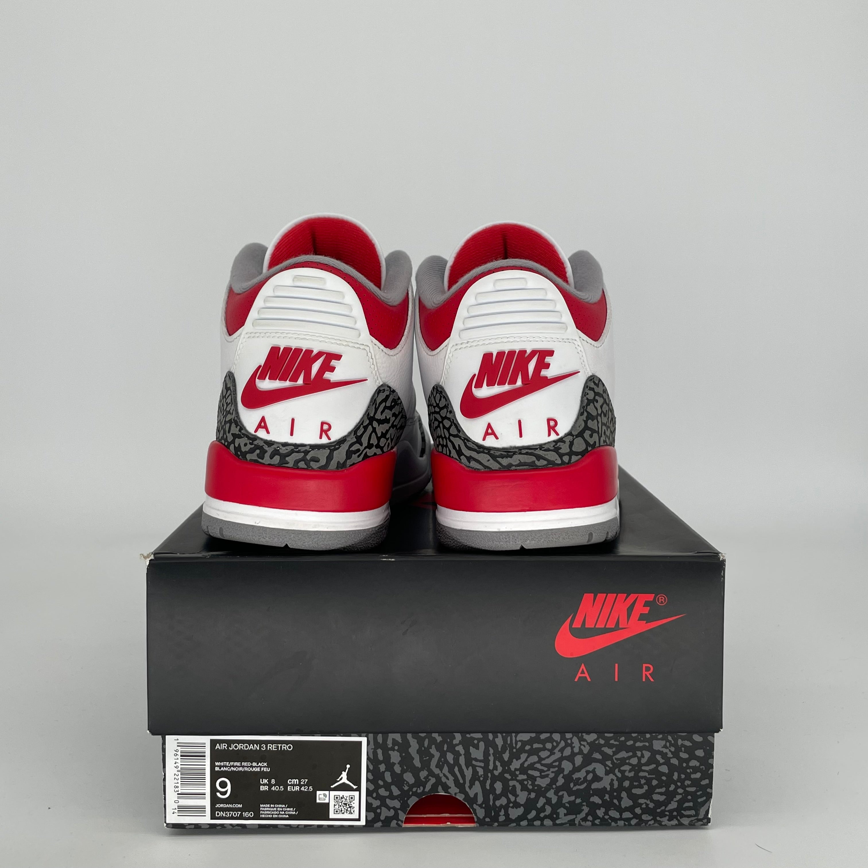 AIR JORDAN 3 FIRE RED SIZE 9 DN3707-160