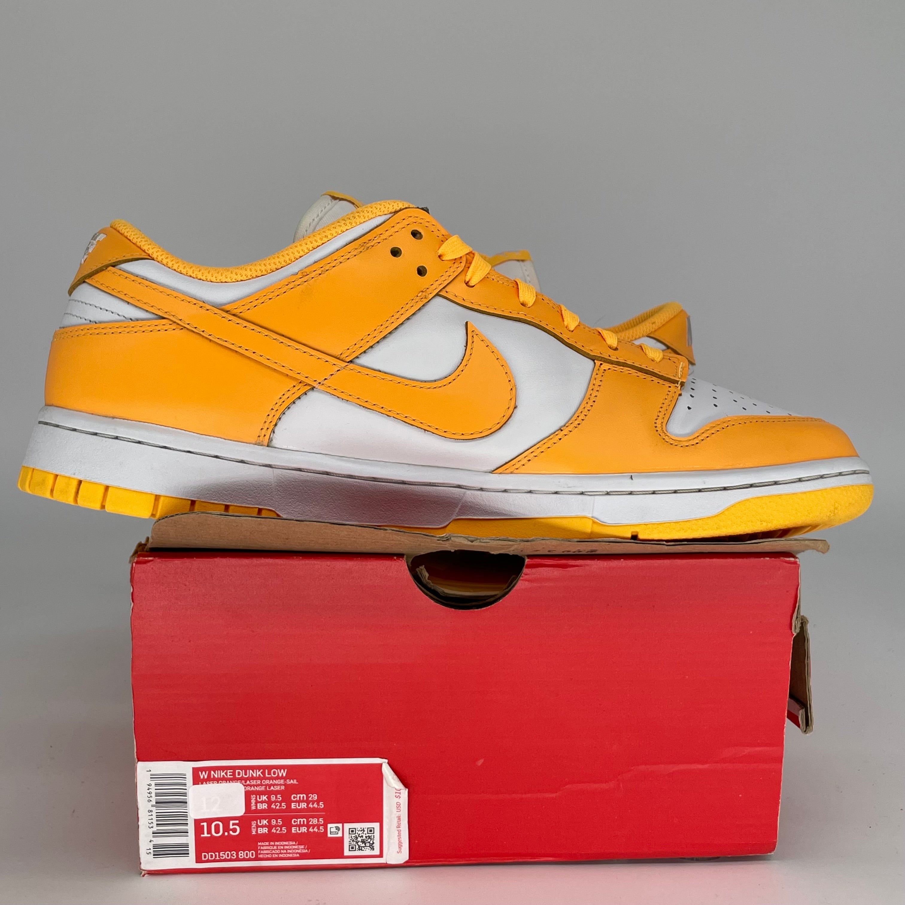 NIKE DUNK LOW LASER ORANGE W SIZE10.5 DD1503-800