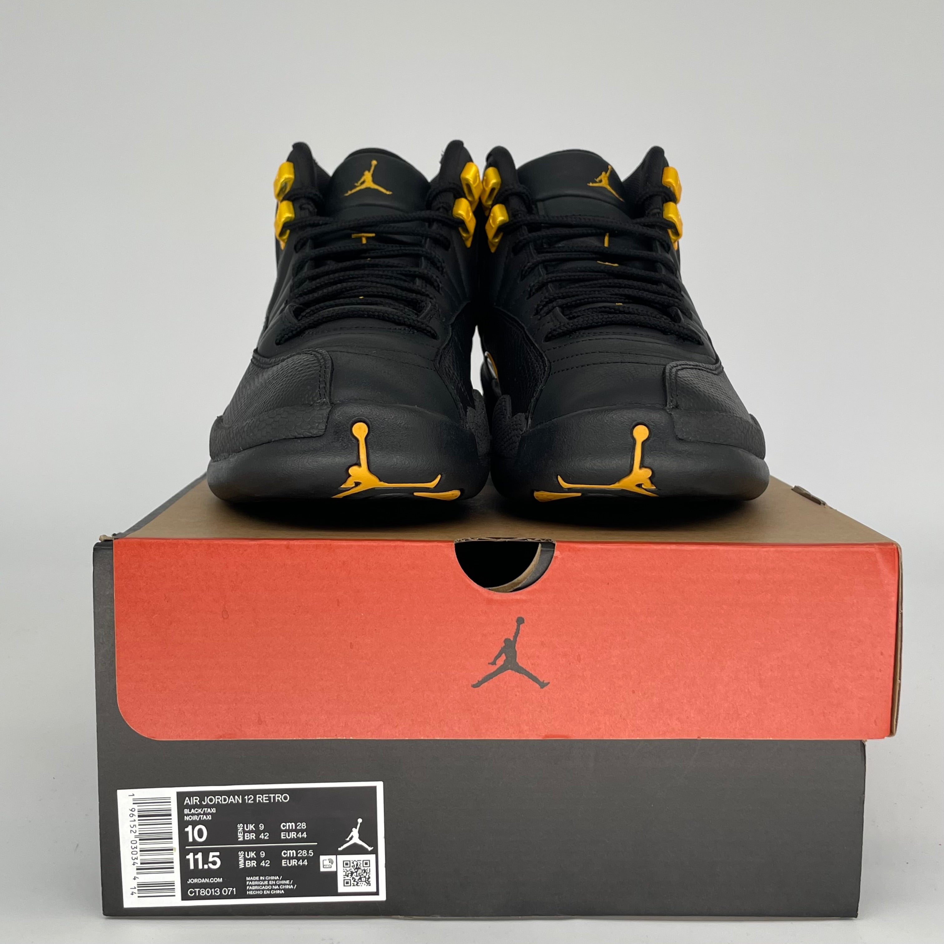 AIR JORDAN 12 BLACK TAXI SIZE 10 CT8013-071