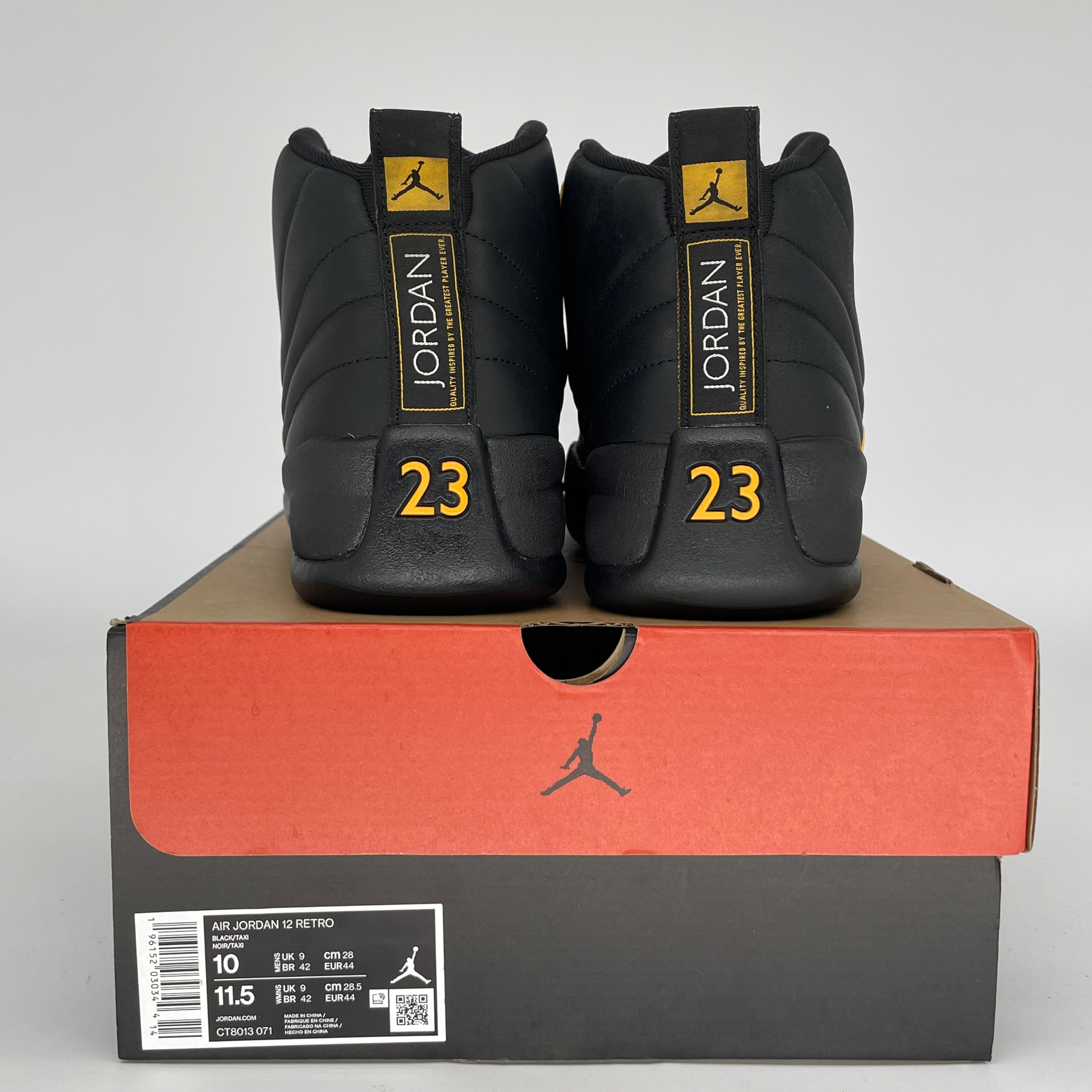 AIR JORDAN 12 BLACK TAXI SIZE 10 CT8013-071