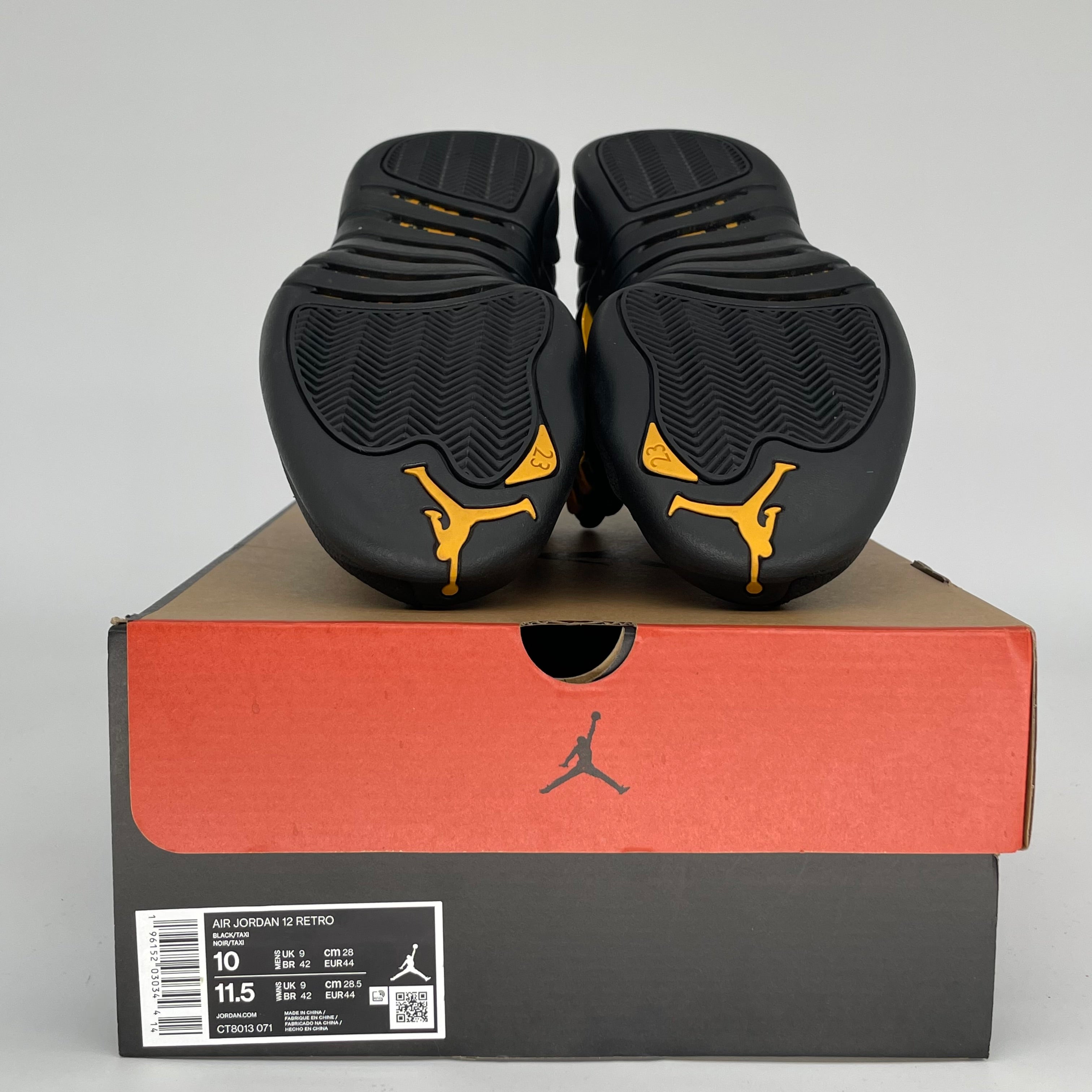 AIR JORDAN 12 BLACK TAXI SIZE 10 CT8013-071