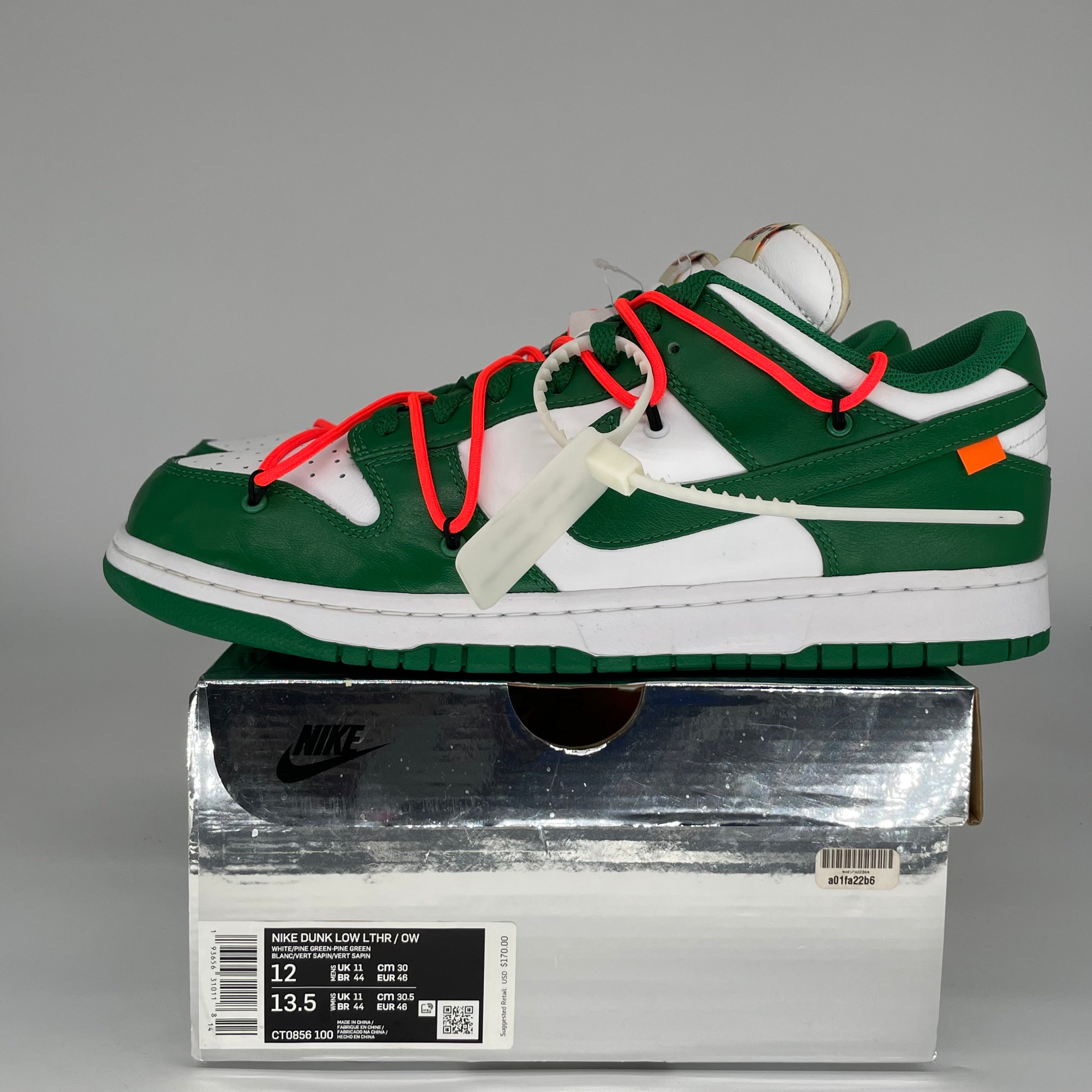 NIKE DUNK LOW OFF WHITE PINE GREEN SIZE 12 CT0856-100