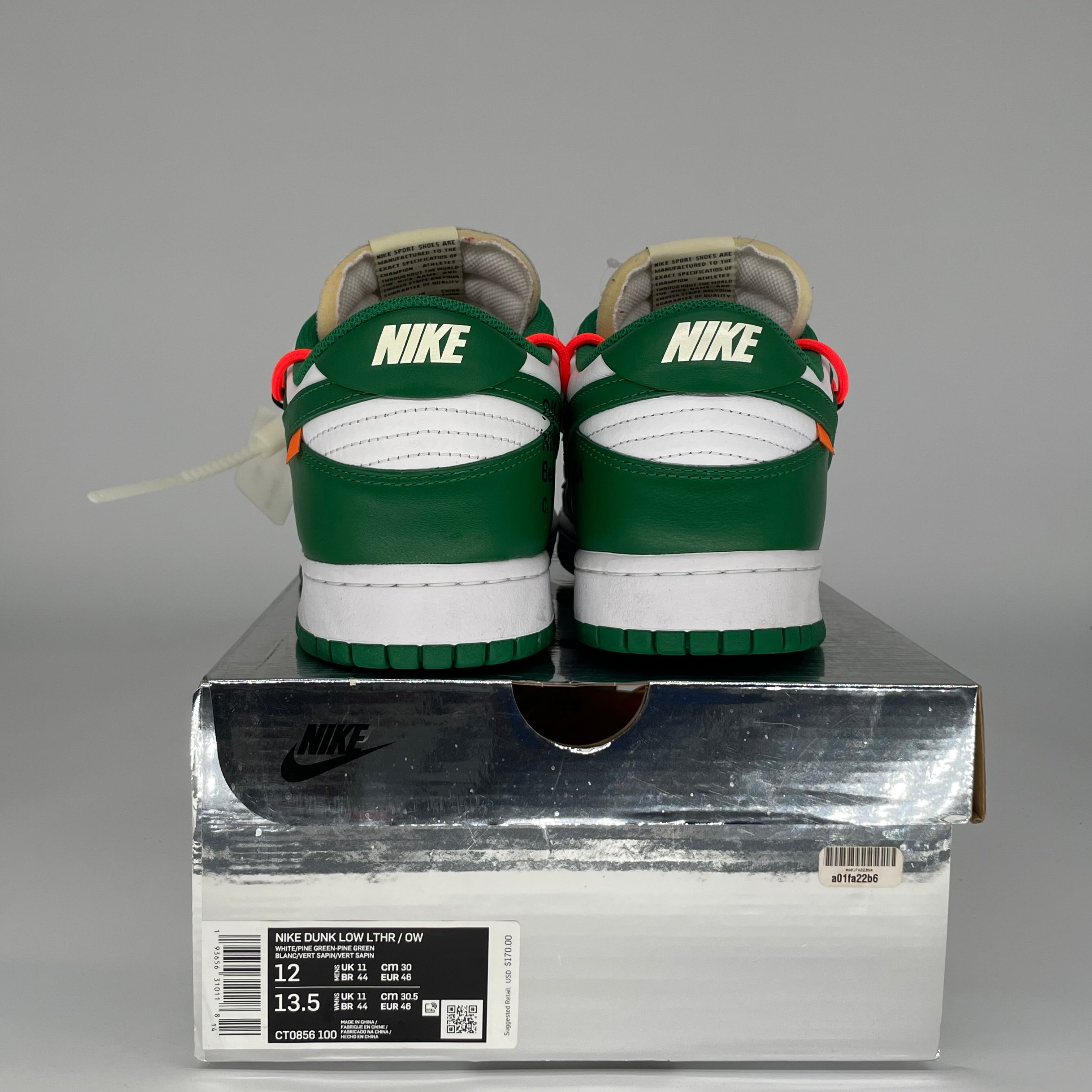 NIKE DUNK LOW OFF WHITE PINE GREEN SIZE 12 CT0856-100