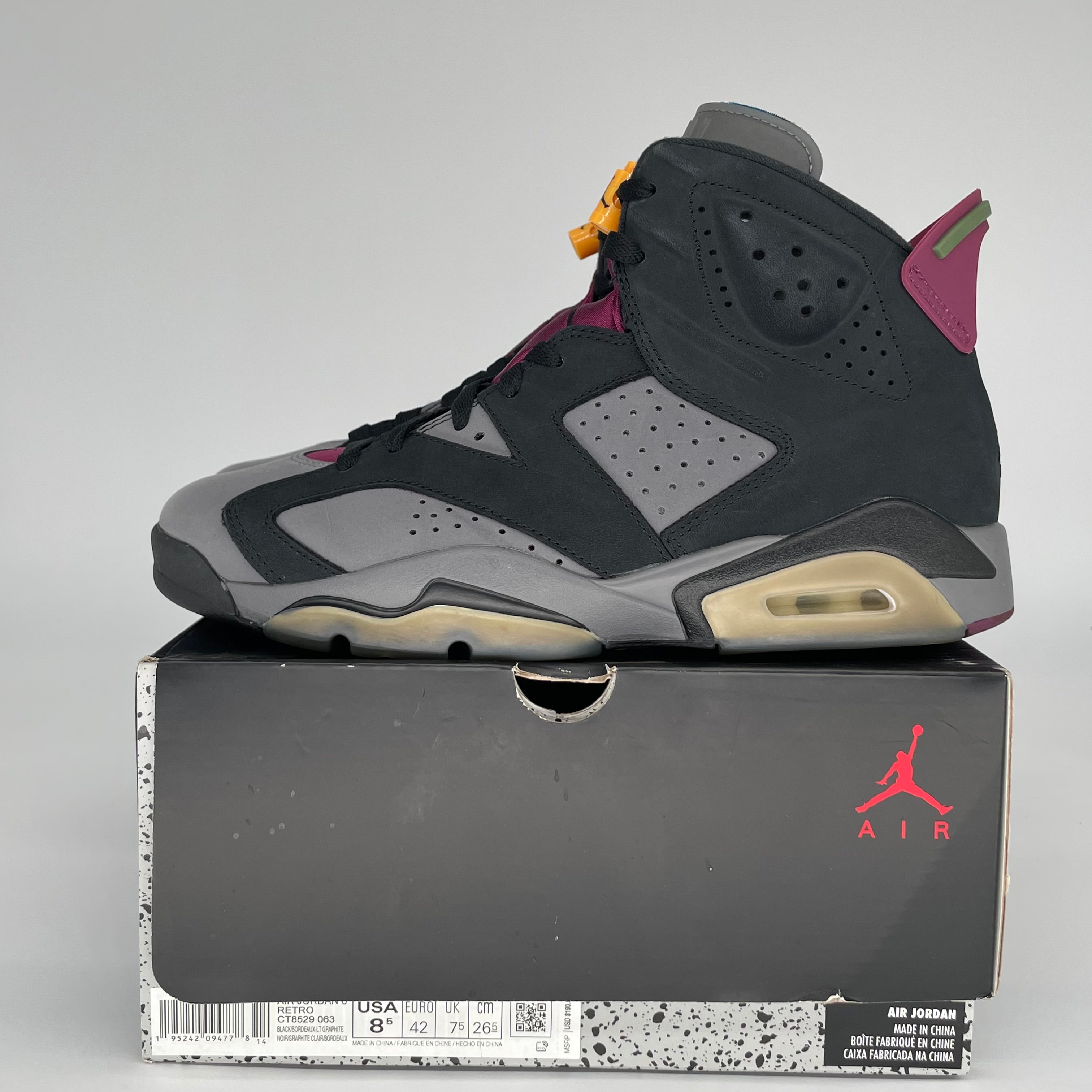 AIR JORDAN 6 BORDEAUX SIZE 8.5 CT8529-063