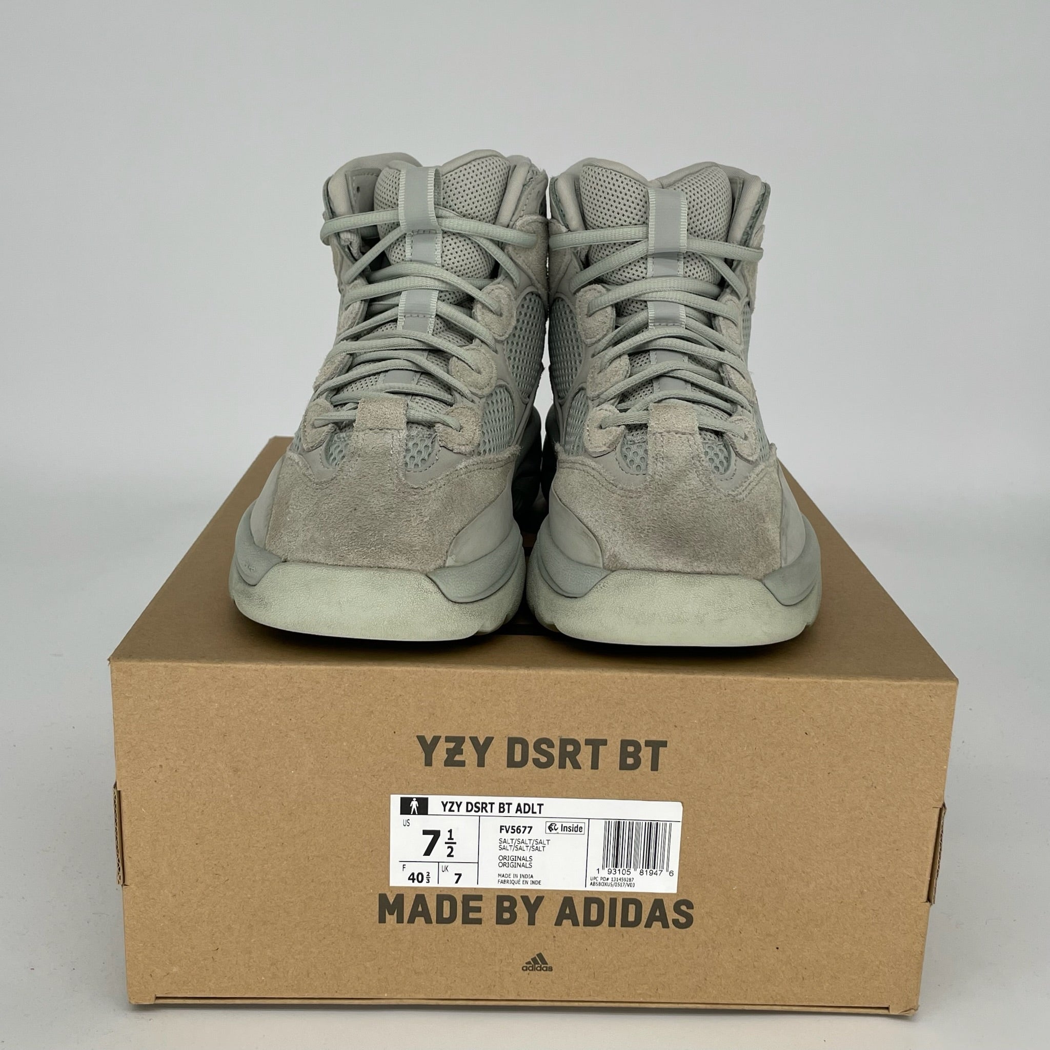 ADIDAS YEEZY DSRT BOOT SALT SIZE 7.5 FV5677