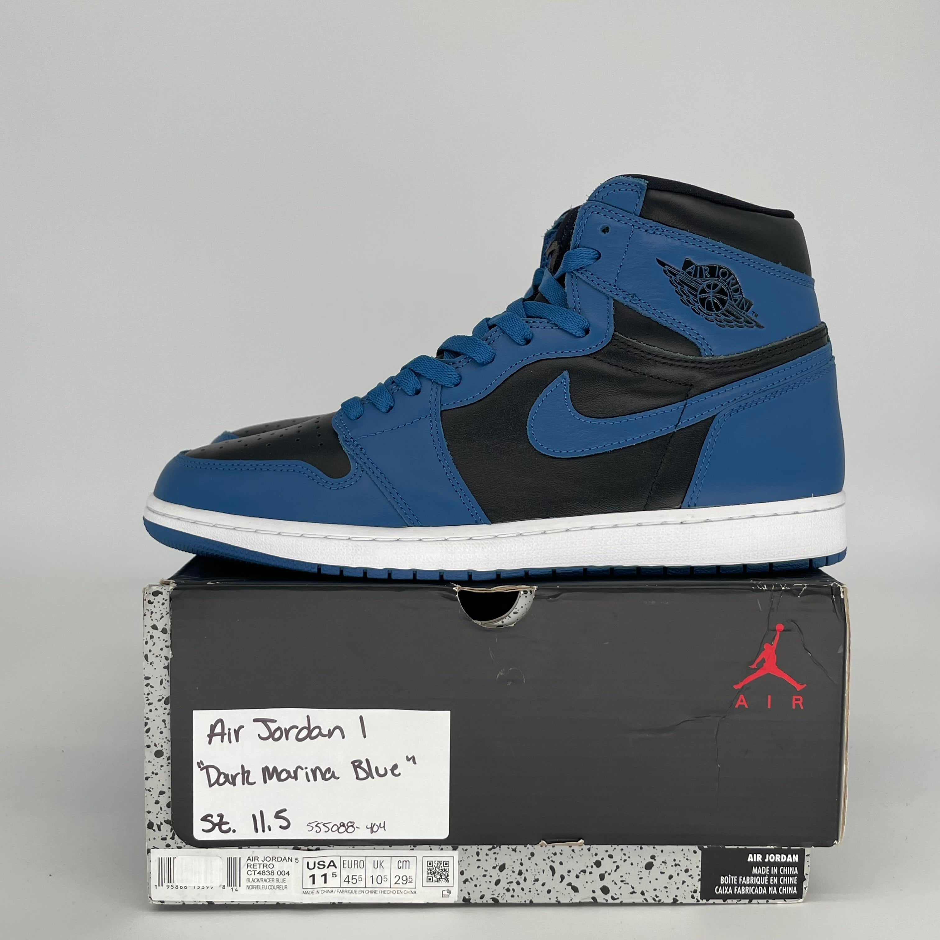 AIR JORDAN 1 DARK MARINA BLUE SIZE 11.5 555088-404