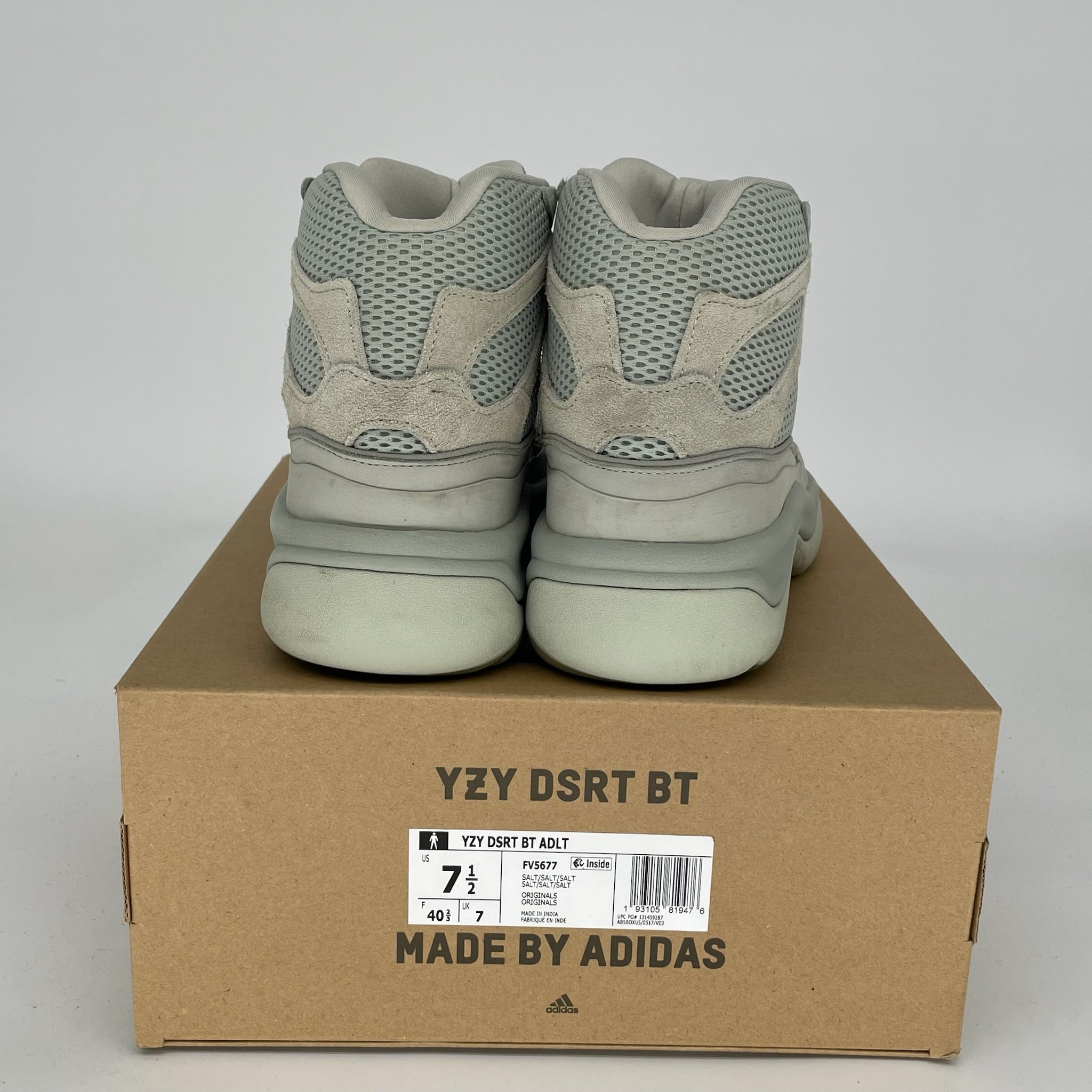 ADIDAS YEEZY DSRT BOOT SALT SIZE 7.5 FV5677