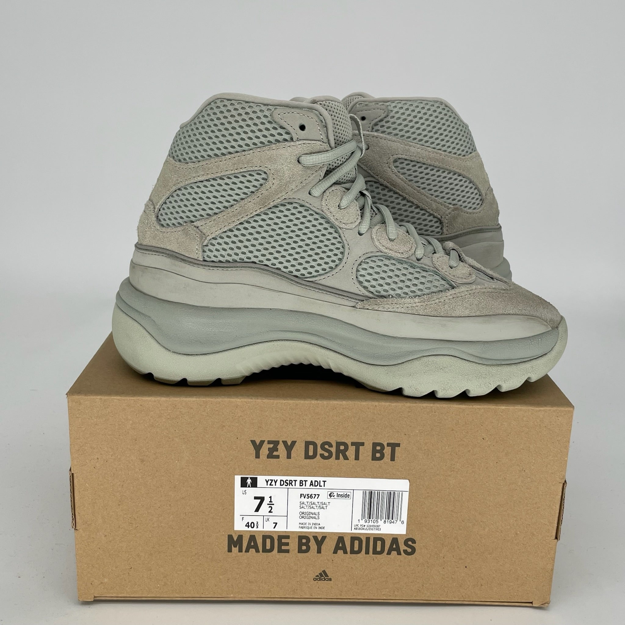 ADIDAS YEEZY DSRT BOOT SALT SIZE 7.5 FV5677