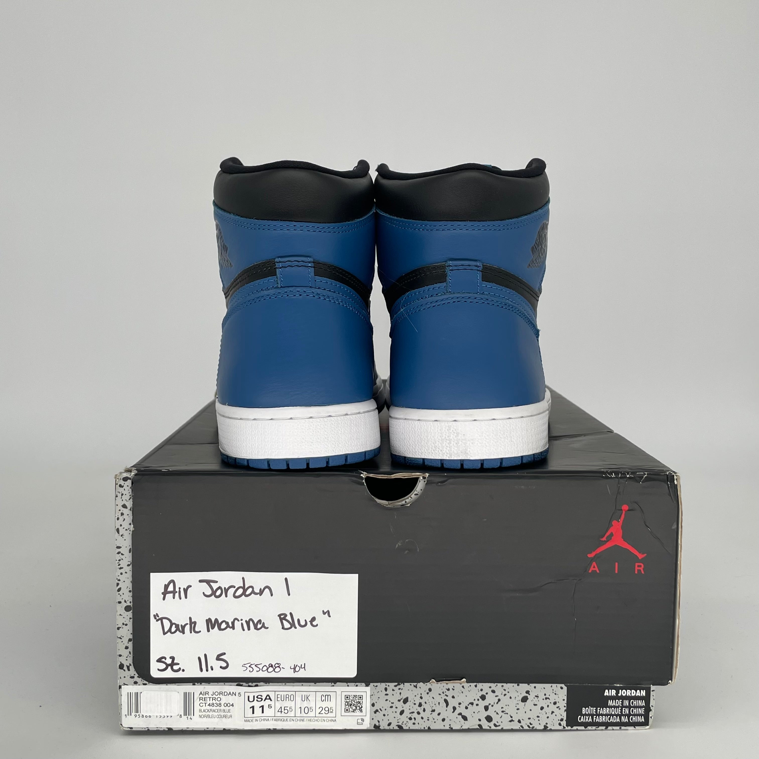 AIR JORDAN 1 DARK MARINA BLUE SIZE 11.5 555088-404