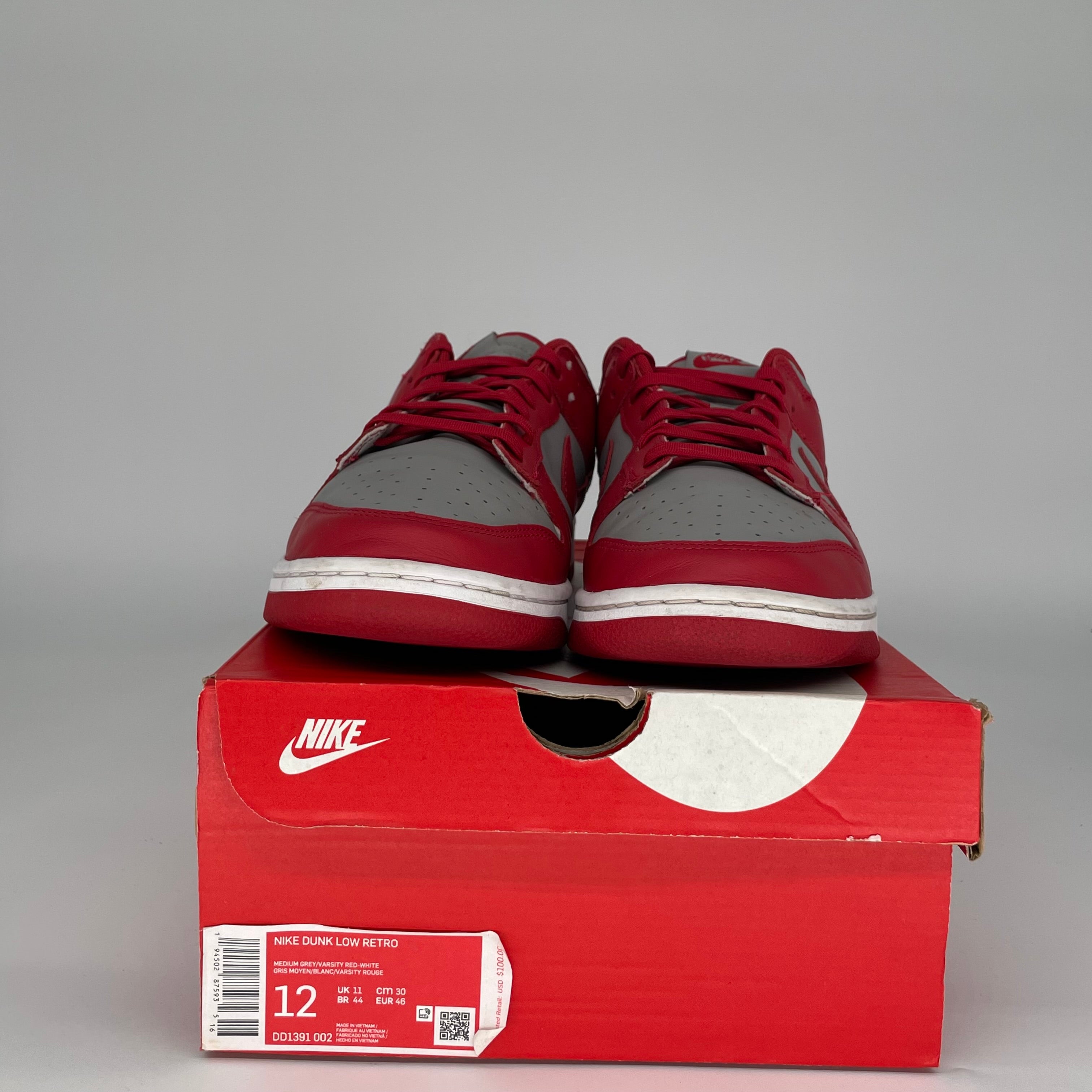 NIKE DUNK LOW UNLV SIZE 12 DD1391-002