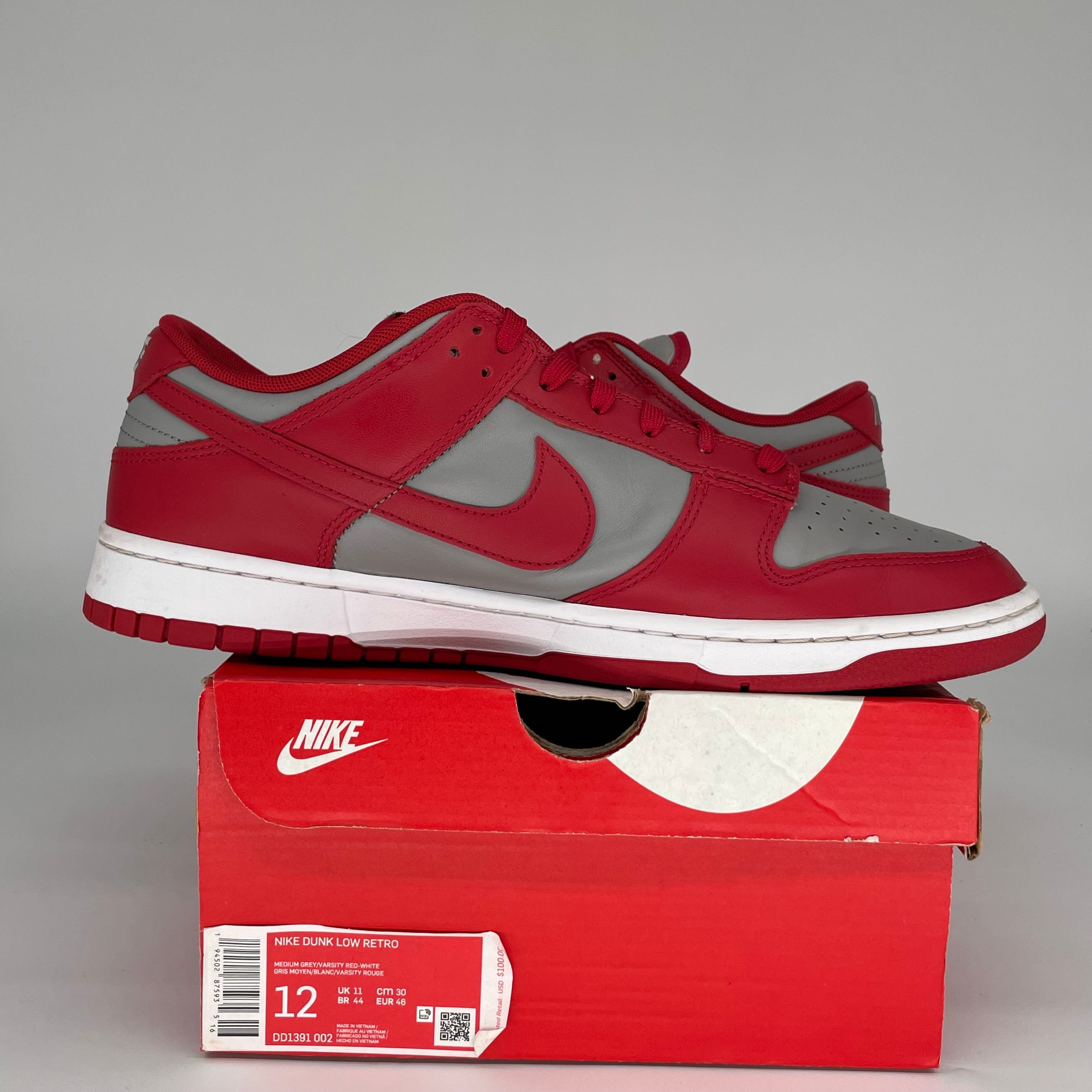 NIKE DUNK LOW UNLV SIZE 12 DD1391-002