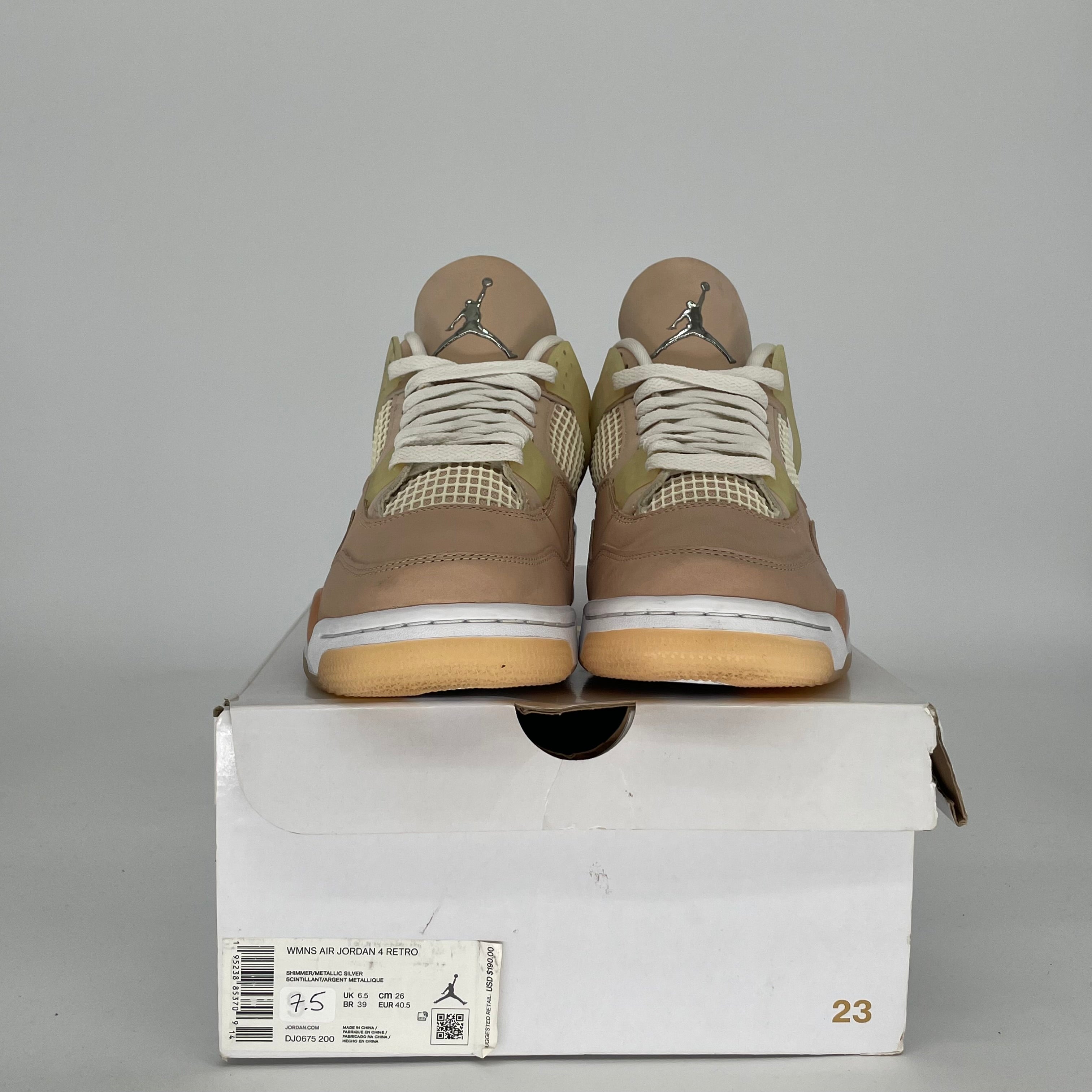 AIR JORDAN 4 SHIMMER W SIZE 7.5/9W DJ0675-200