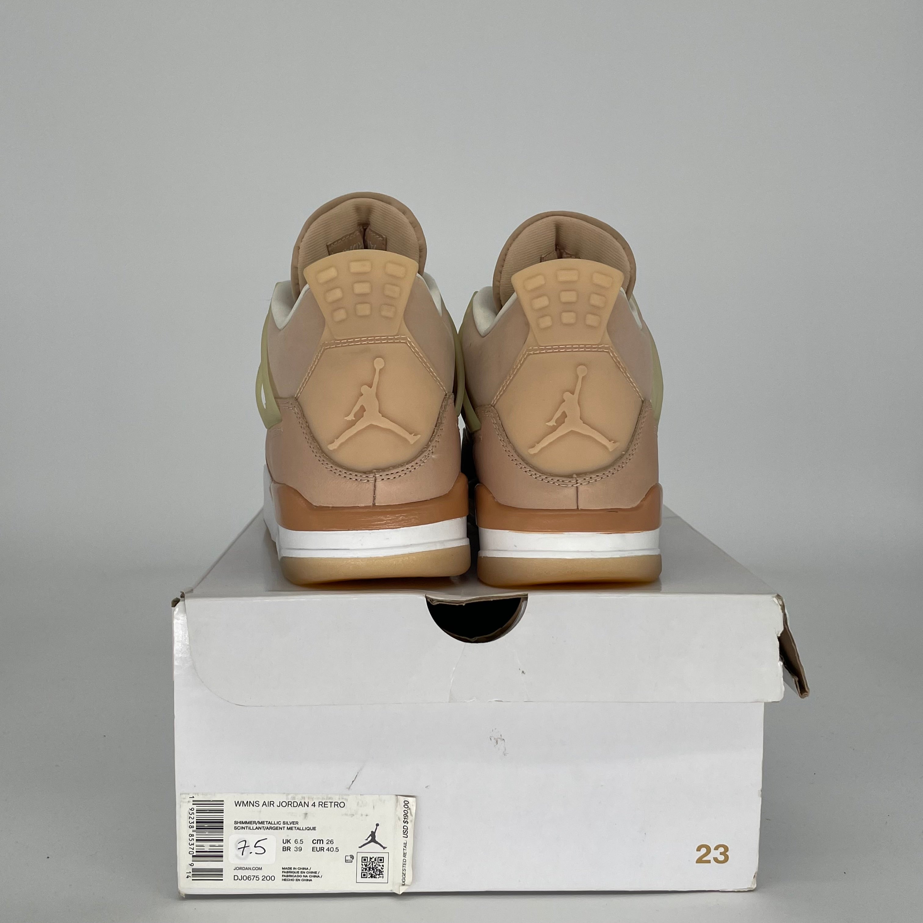 AIR JORDAN 4 SHIMMER W SIZE 7.5/9W DJ0675-200