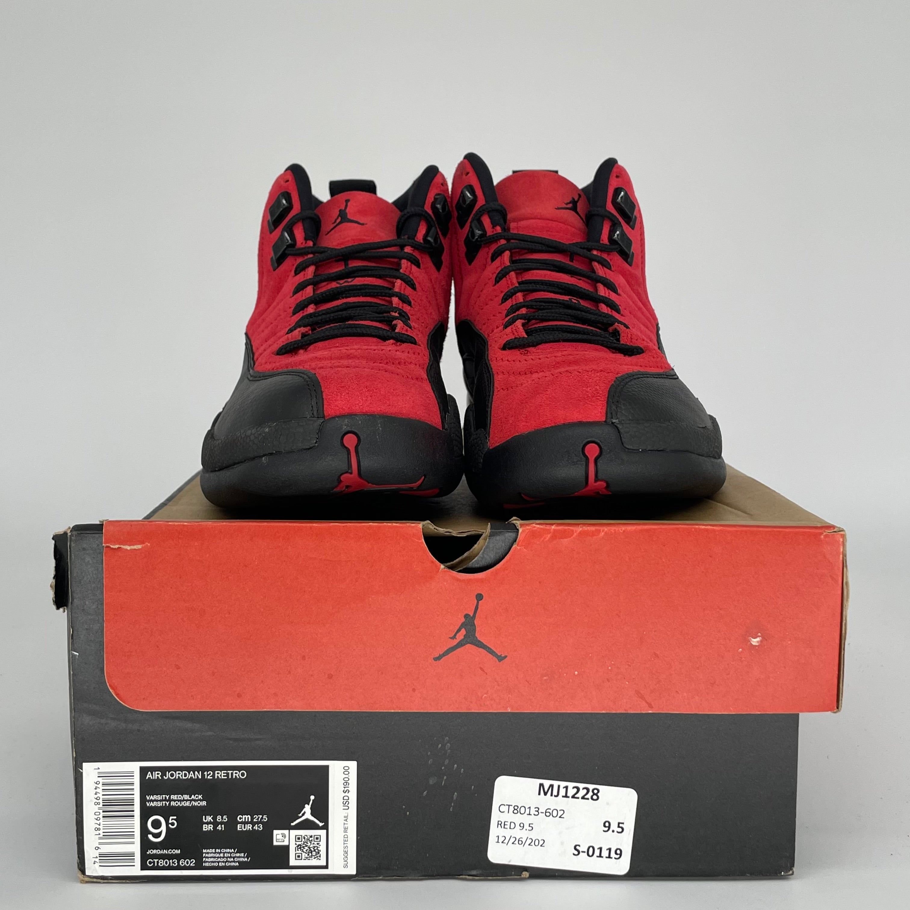 AIR JORDAN 12 REVERSE FLU GAME SIZE 9.5 CT8013-602