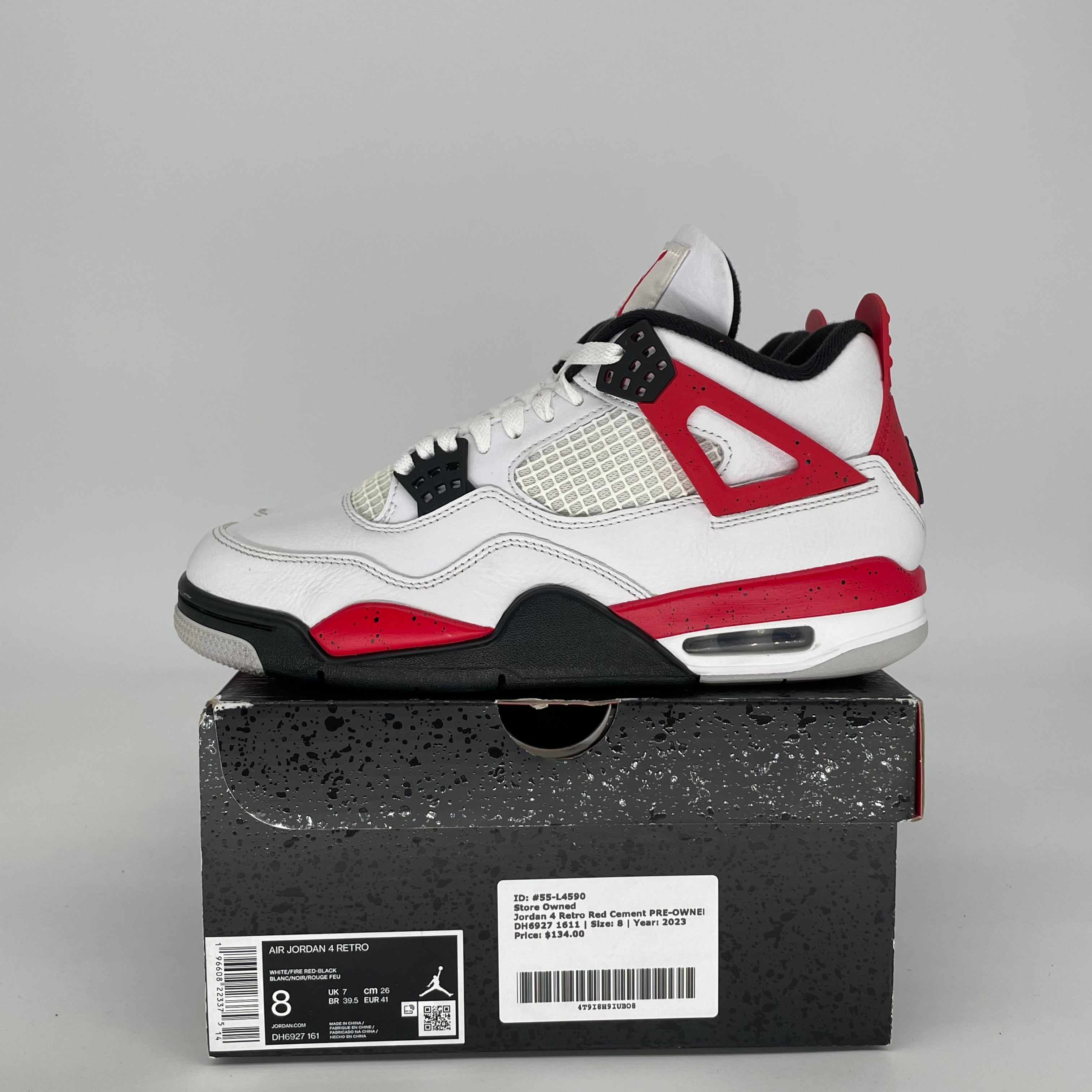 AIR JORDAN 4 RED CEMENT SIZE 8 DH6927-161