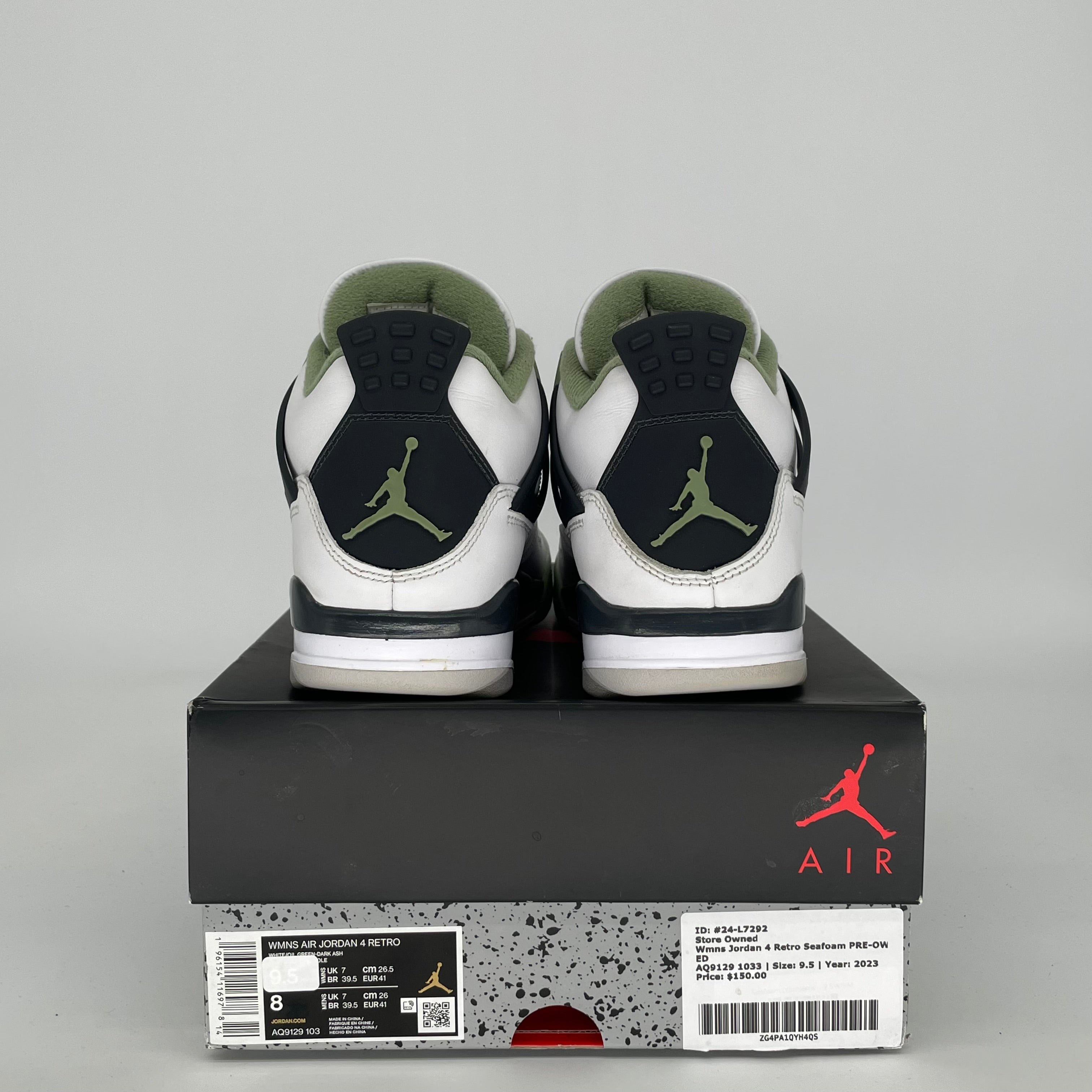 AIR JORDAN 4 SEAFOAM W SIZE 8/9.5W AQ9129-103