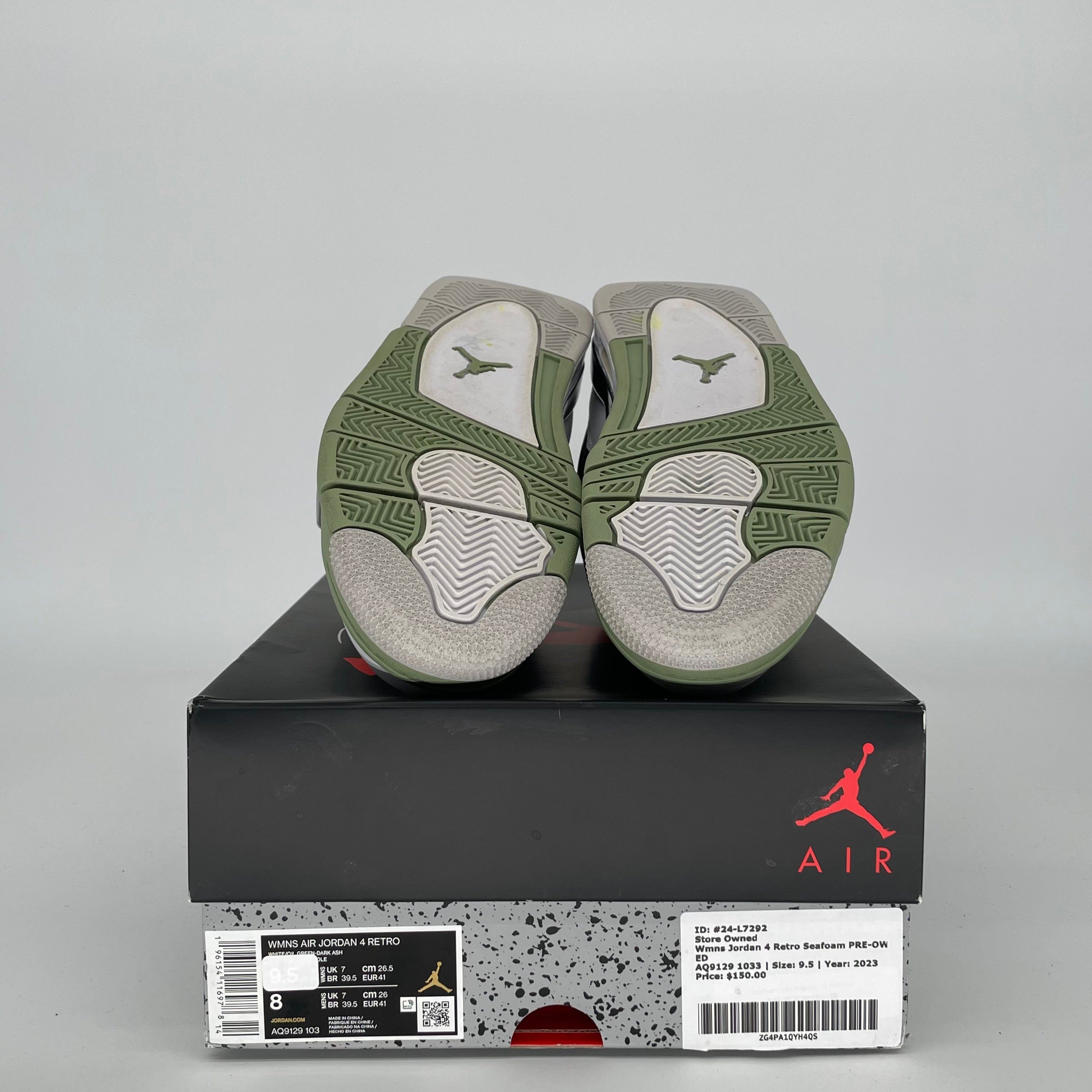 AIR JORDAN 4 SEAFOAM W SIZE 8/9.5W AQ9129-103