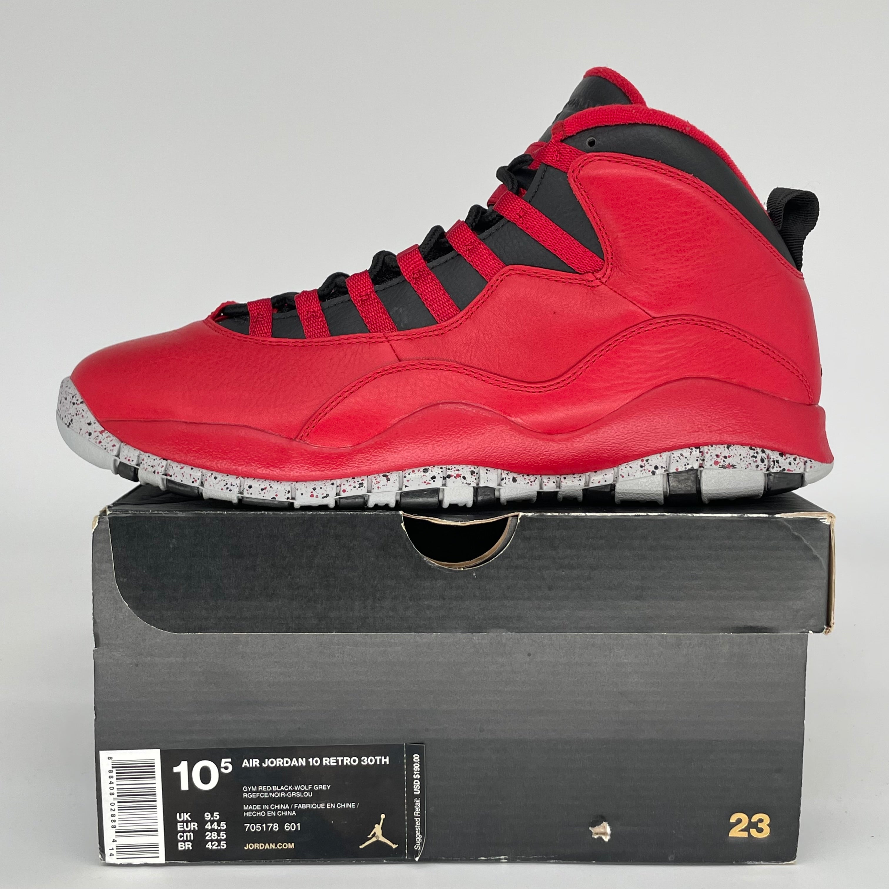 AIR JORDAN 10 BULLS OVER BOARDWAY SIZE 10.5 705178-601