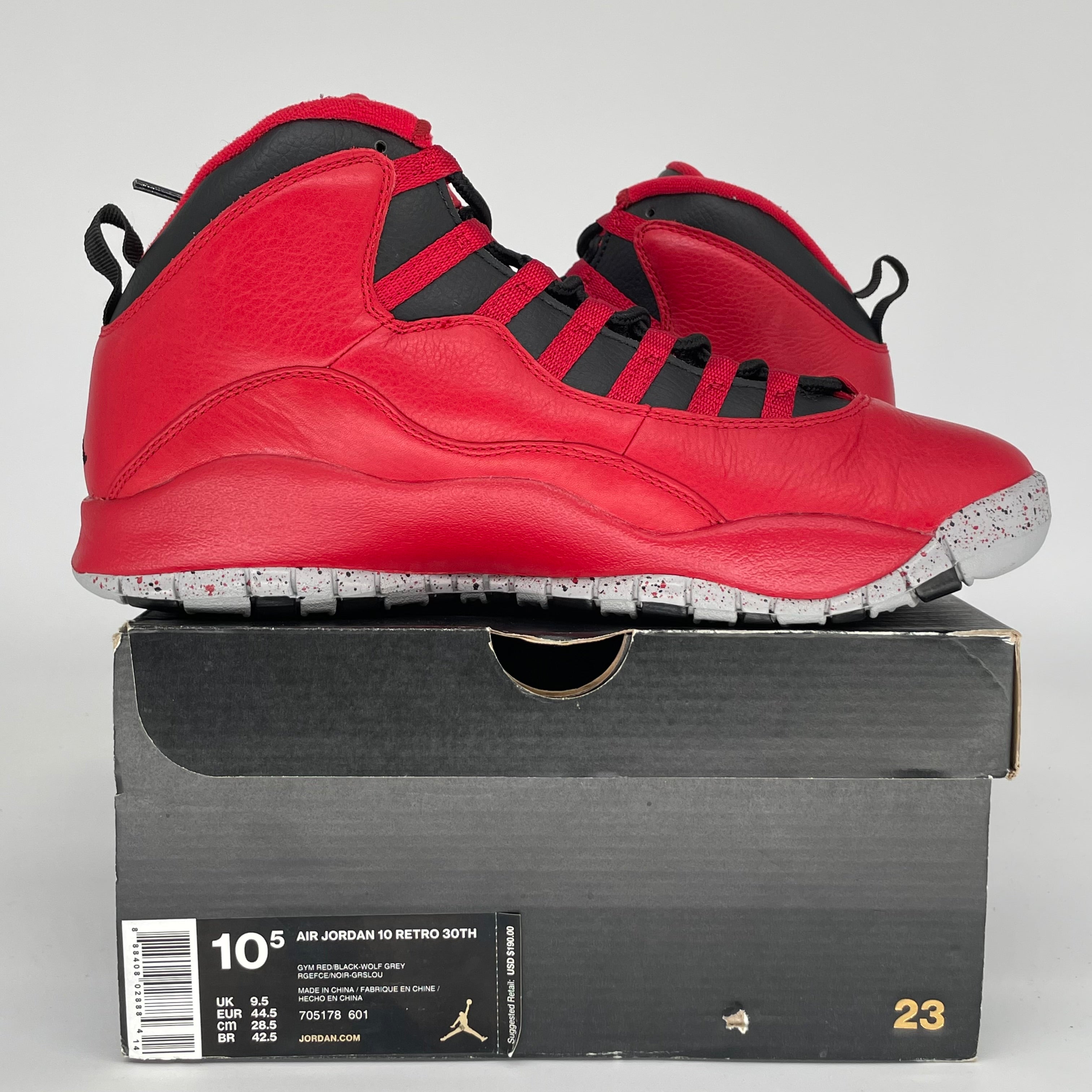 AIR JORDAN 10 BULLS OVER BOARDWAY SIZE 10.5 705178-601