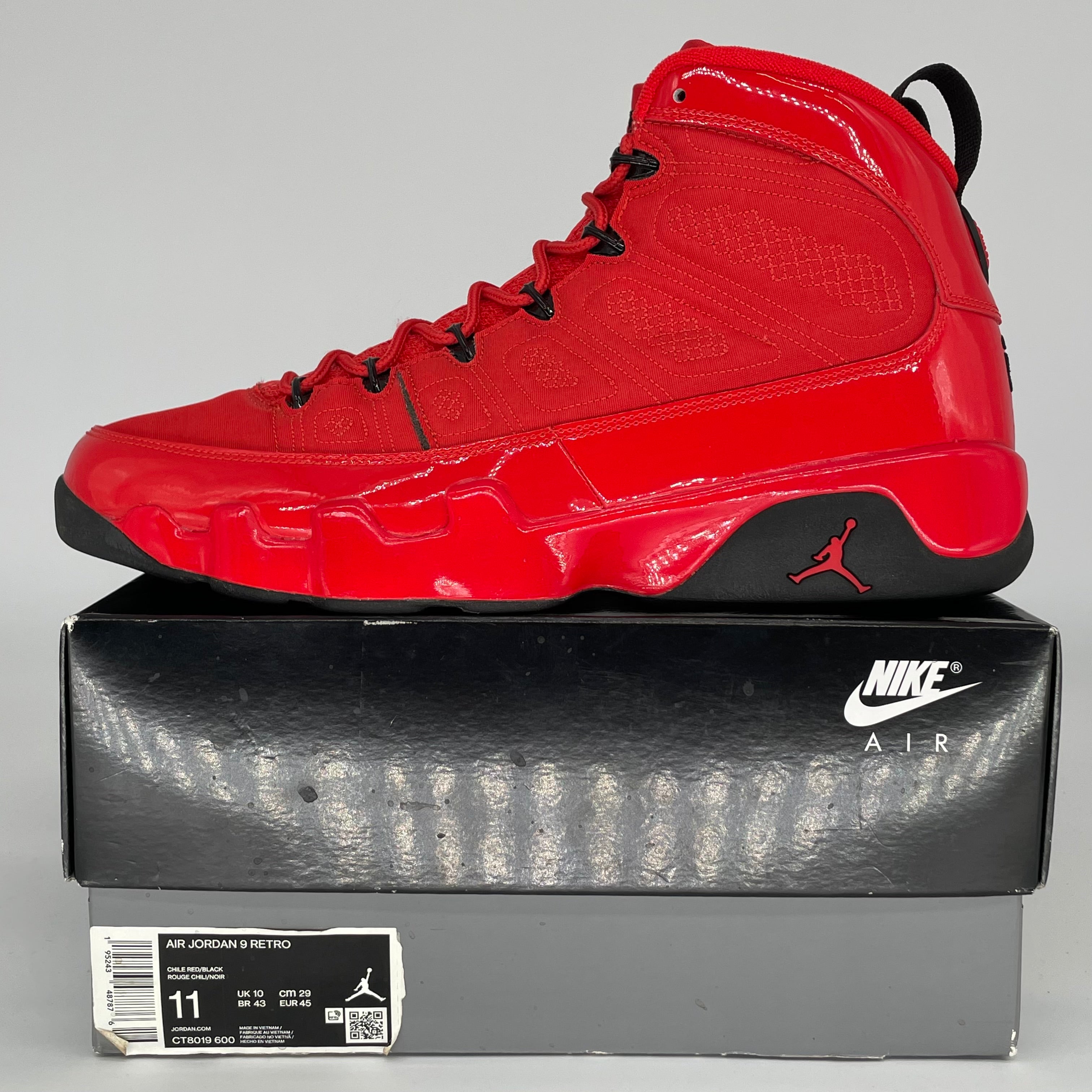 AIR JORDAN 9 CHILE RED SIZE 11 CT8019-600