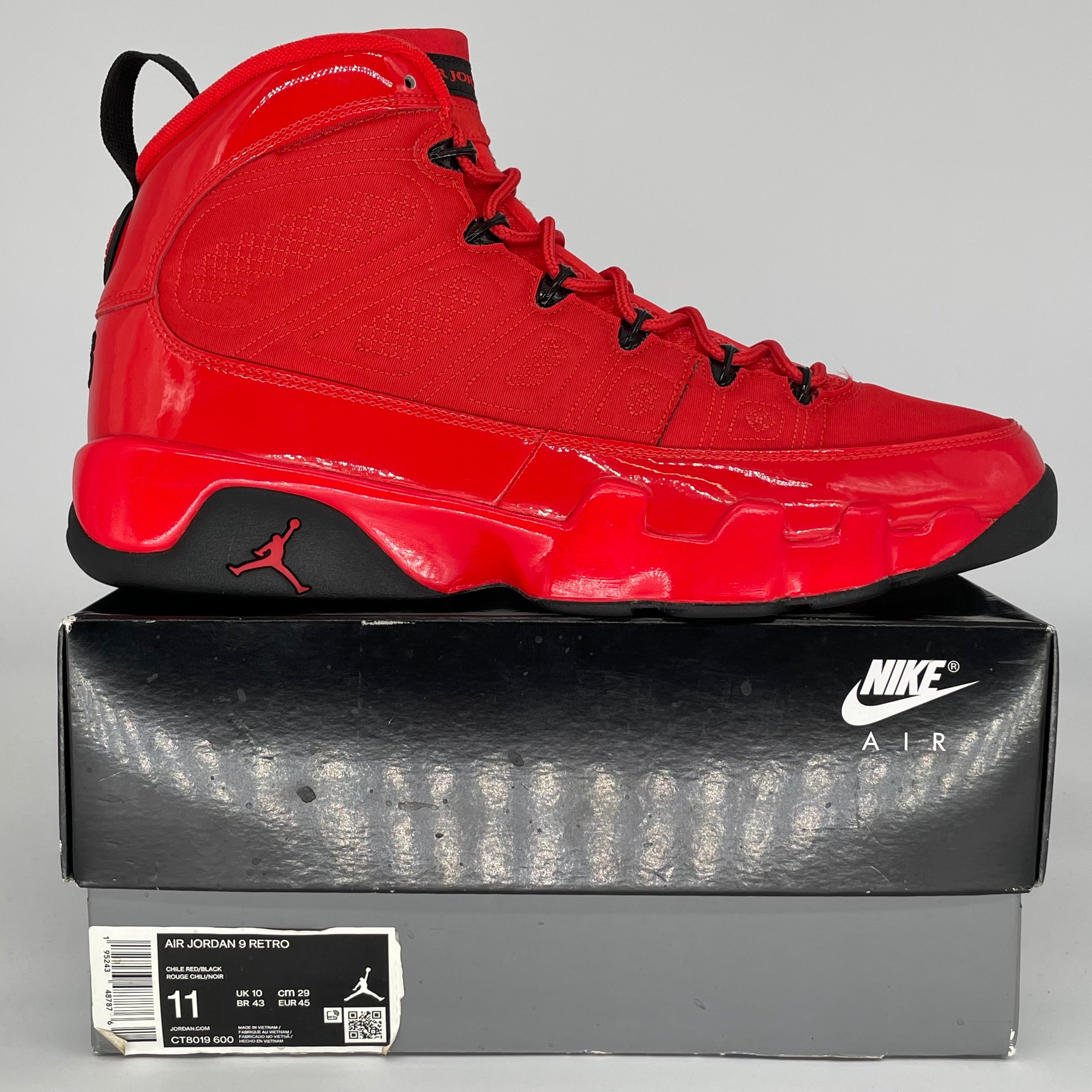 AIR JORDAN 9 CHILE RED SIZE 11 CT8019-600