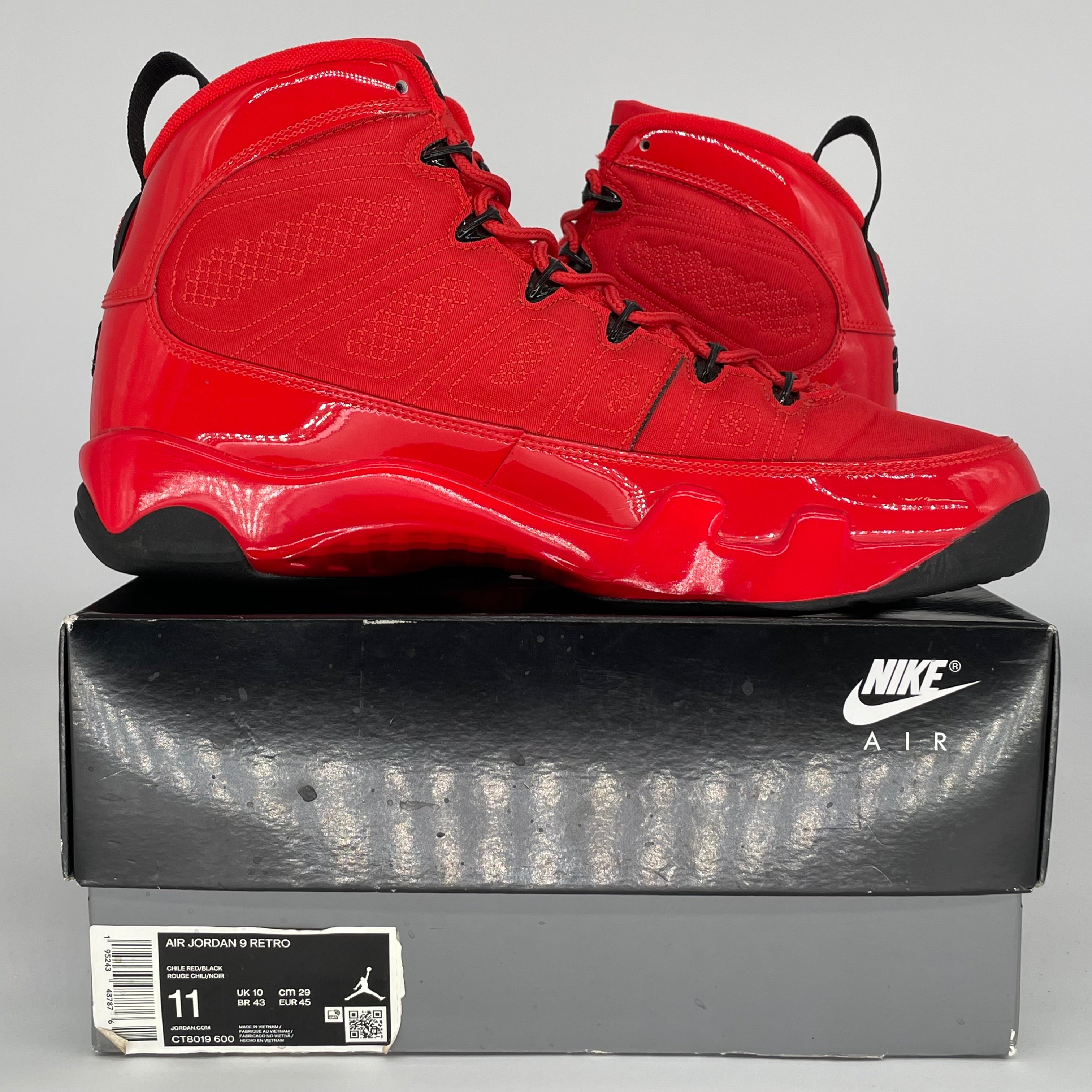 AIR JORDAN 9 CHILE RED SIZE 11 CT8019-600