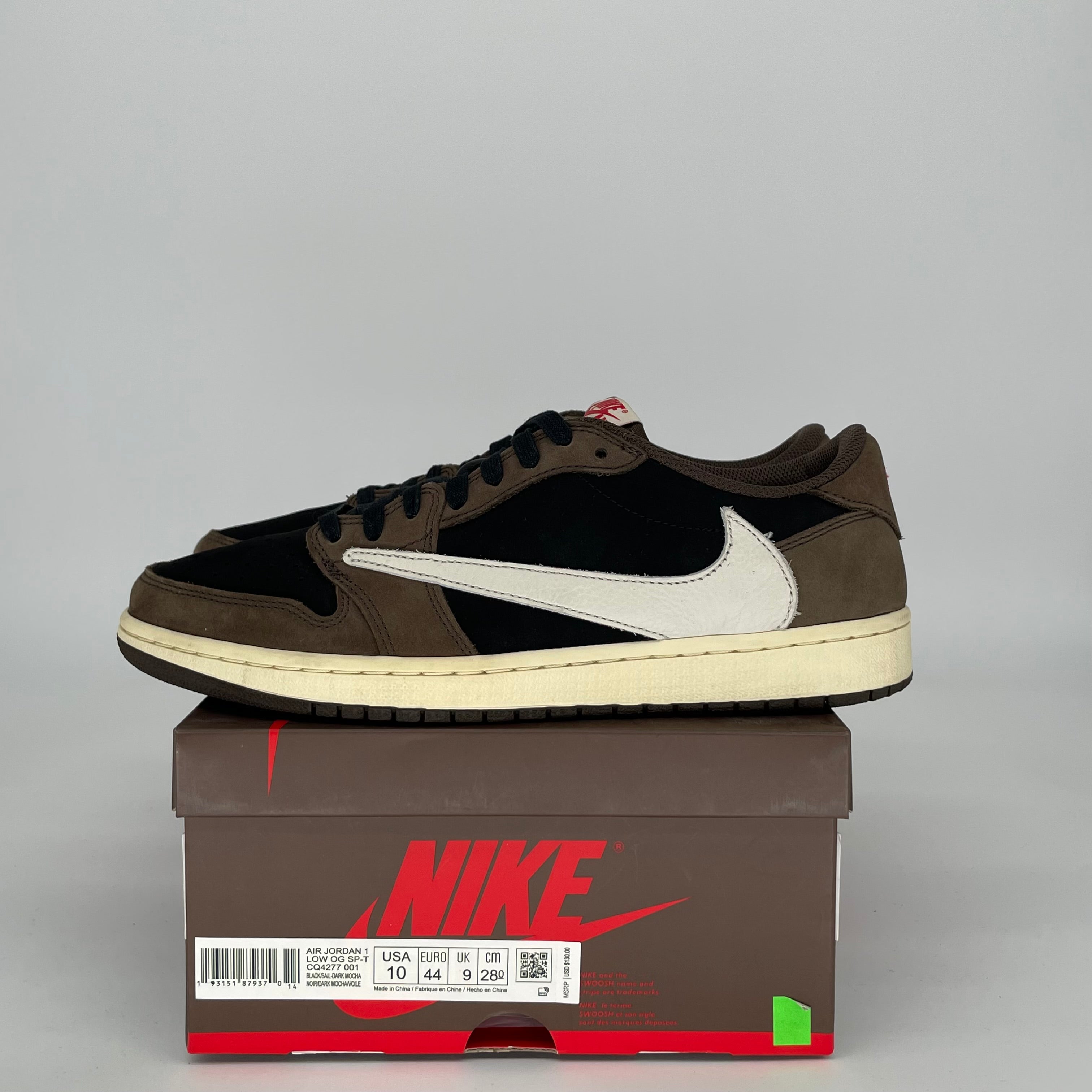 AIR JORDAN 1 LOW TRAVIS SCOTT MOCHA SIZE 10 CQ4277-001