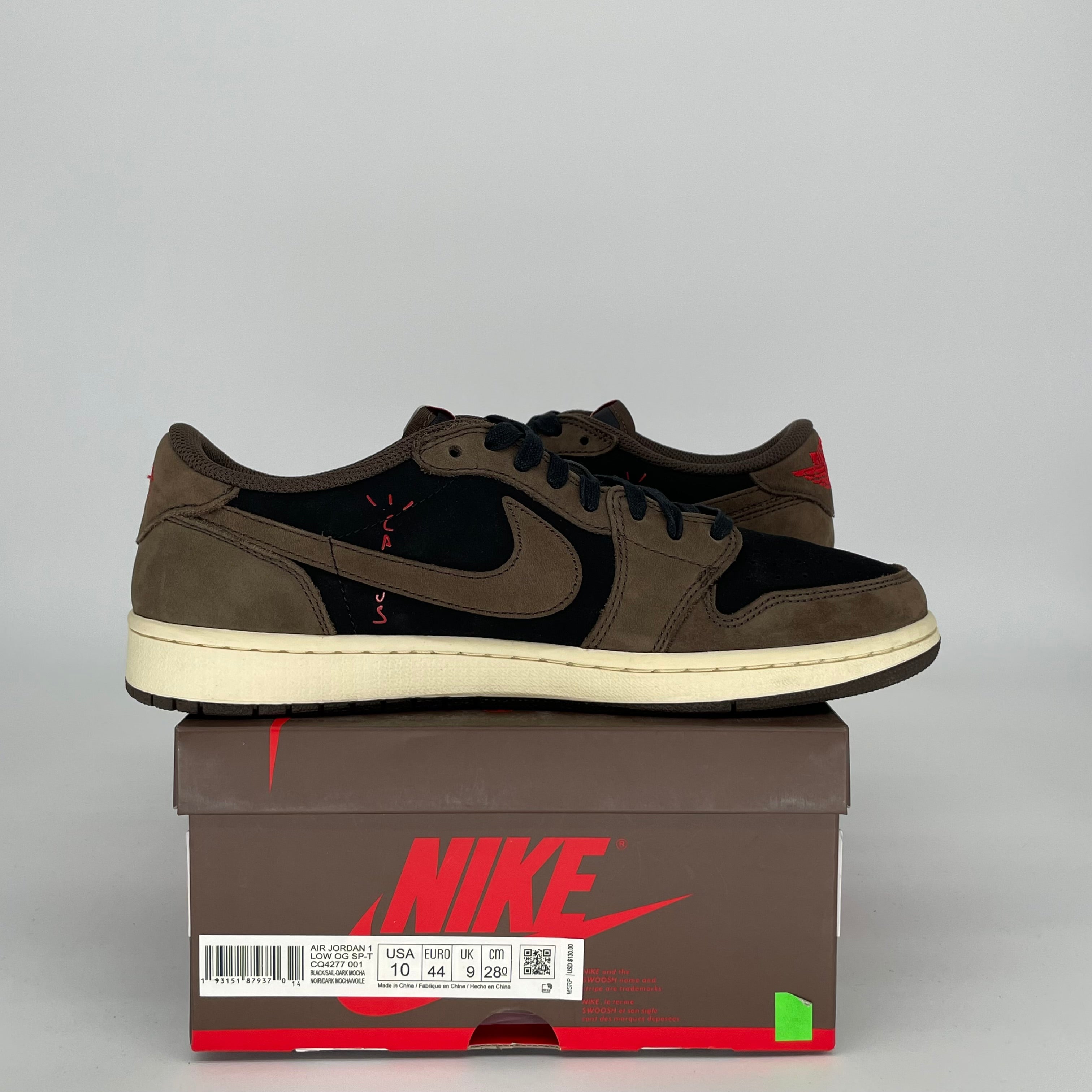 AIR JORDAN 1 LOW TRAVIS SCOTT MOCHA SIZE 10 CQ4277-001