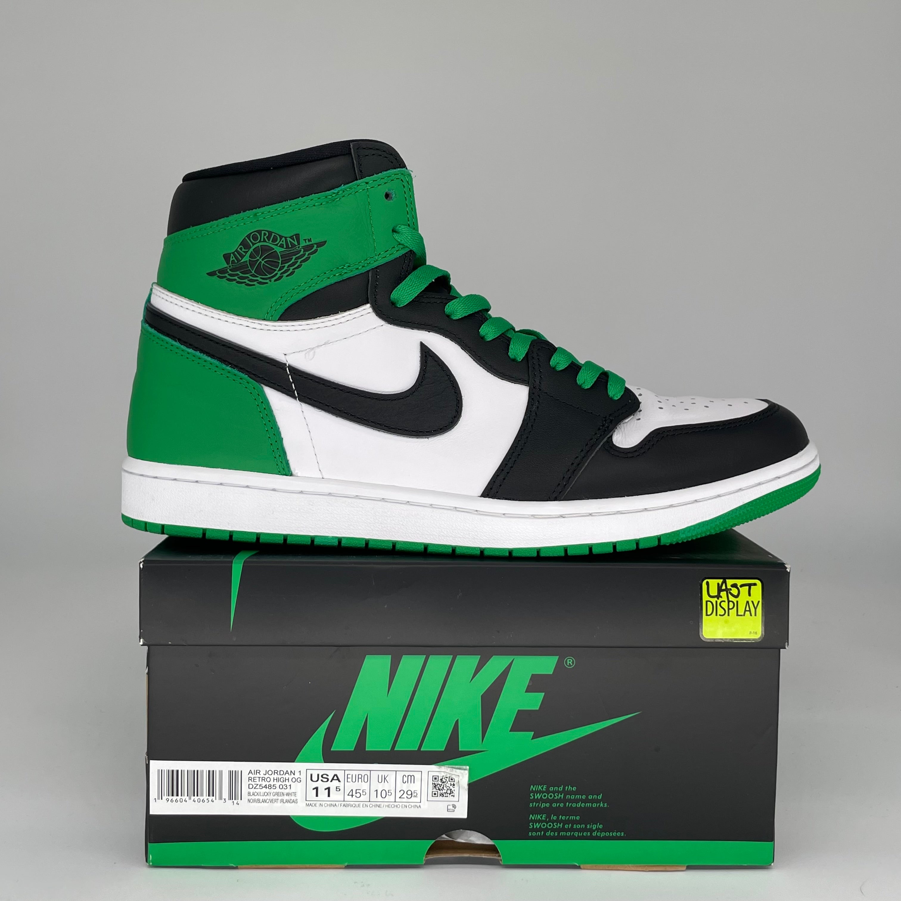 AIR JORDAN 1 LUCKY GREEN SIZE 11.5 DZ5485-031