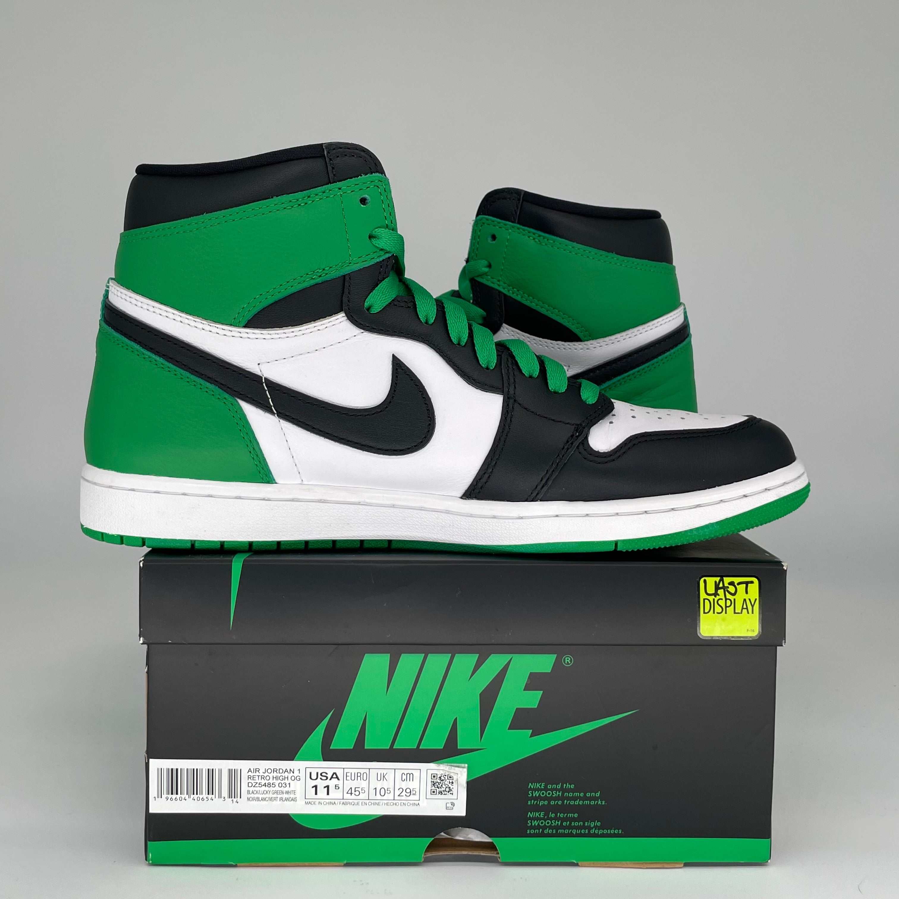 AIR JORDAN 1 LUCKY GREEN SIZE 11.5 DZ5485-031